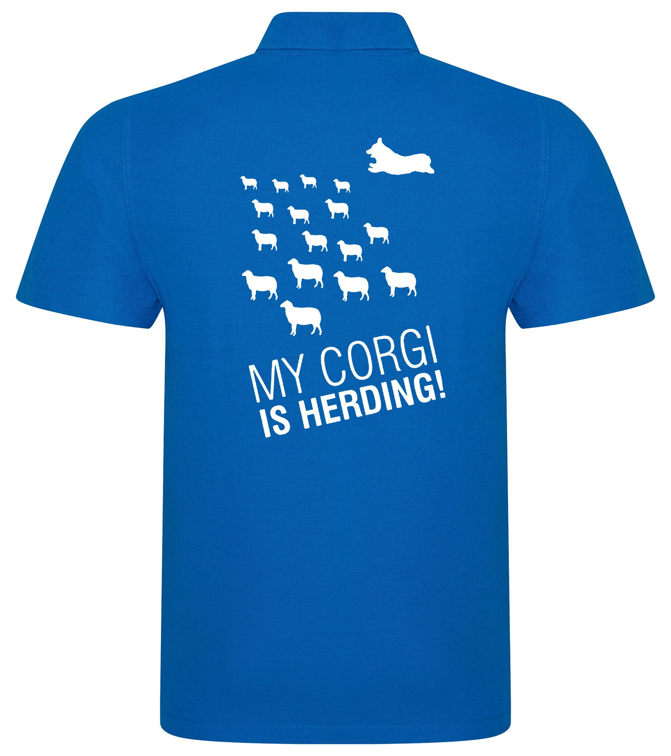 Unisex Cotton Polo with Corgi Herding Dog Breed Design – Style for Every Corgi Herding Enthusiast