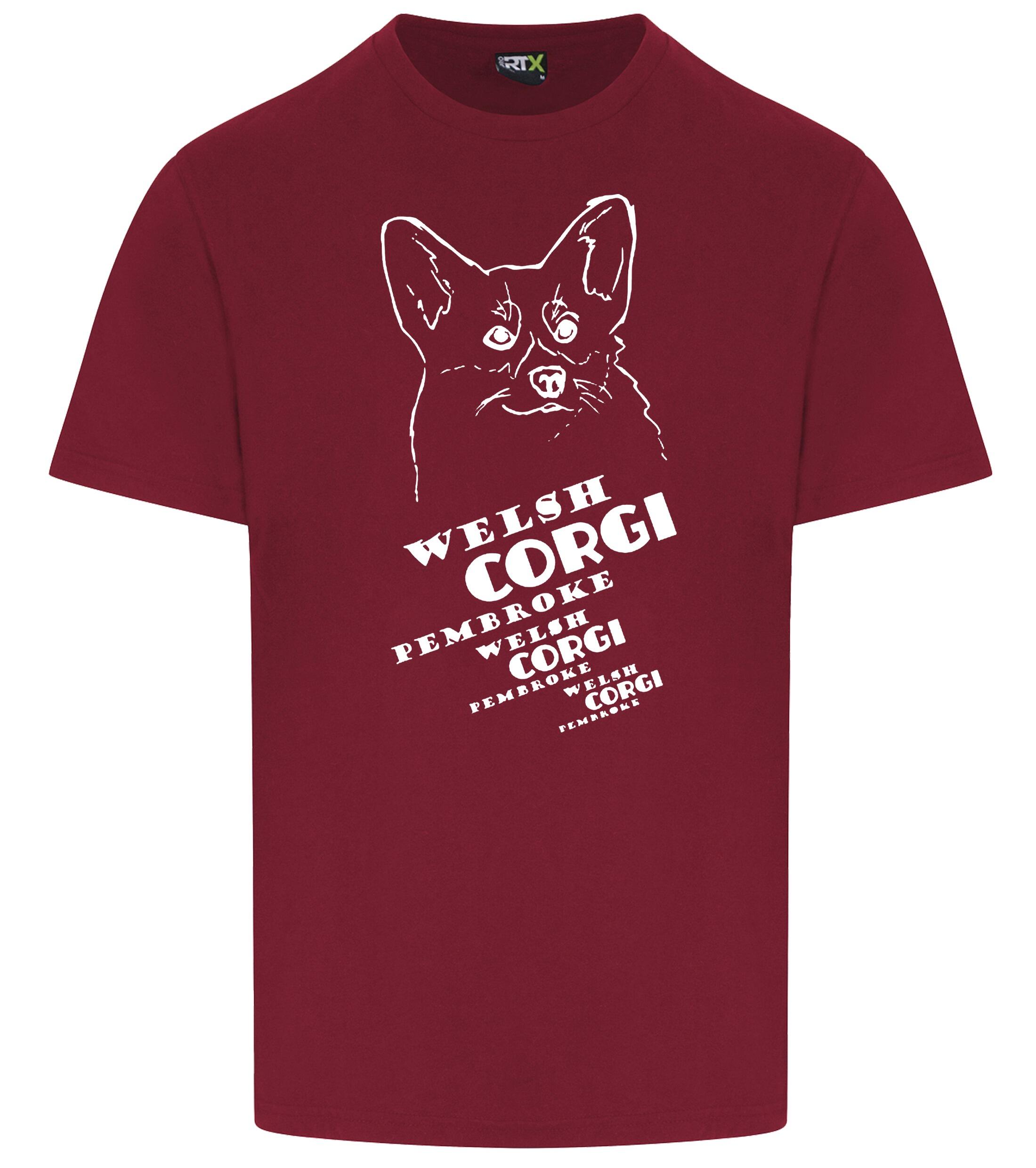 Unisex Roundneck T-shirt with Corgi Pembroke (Face) Dog Breed Design – Perfect for Corgi Lovers