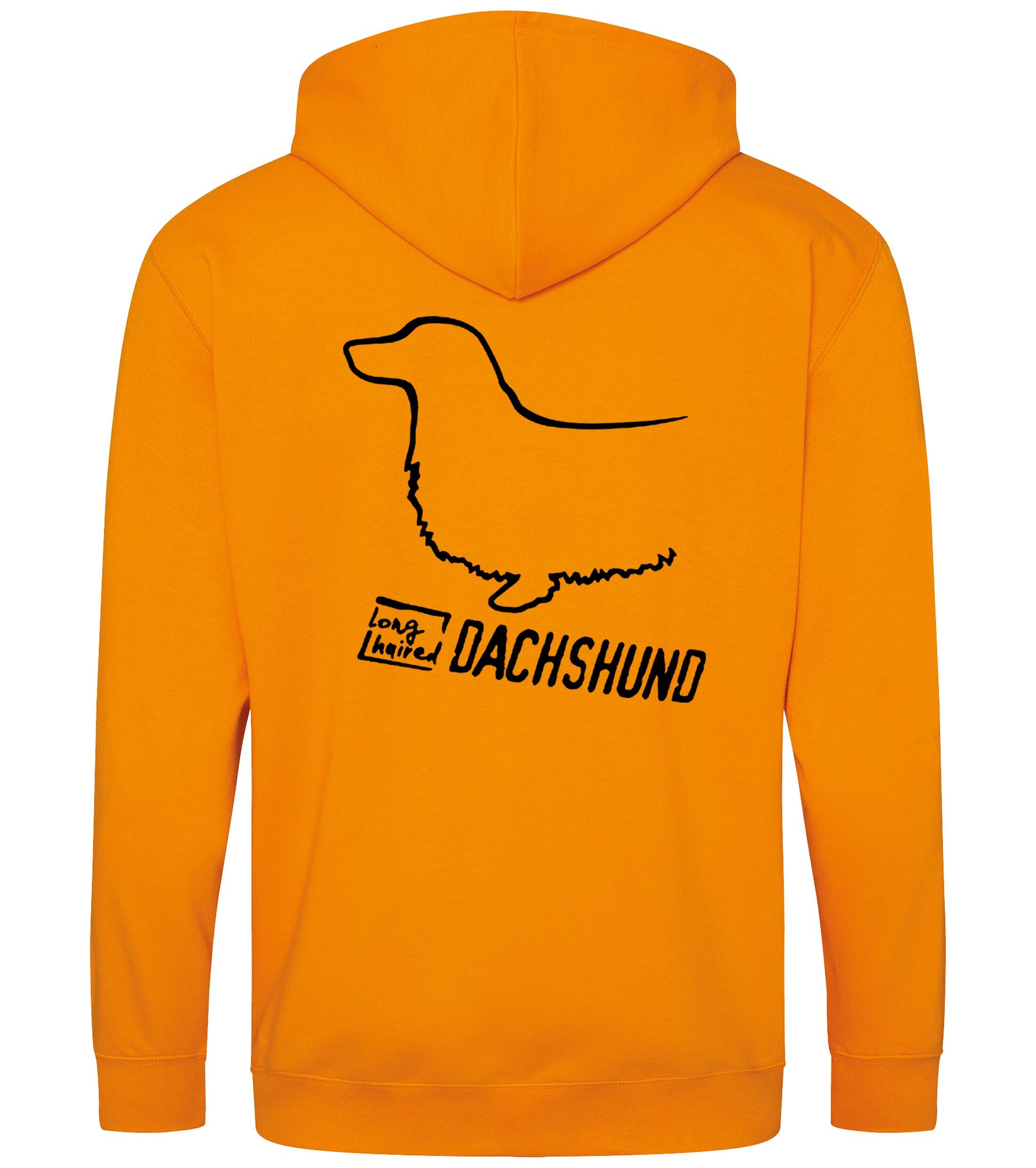 Dachshund (Longhaired) Dog Breed Design Zipped Hoodie – Comfort, Style, and Dachshund Pride