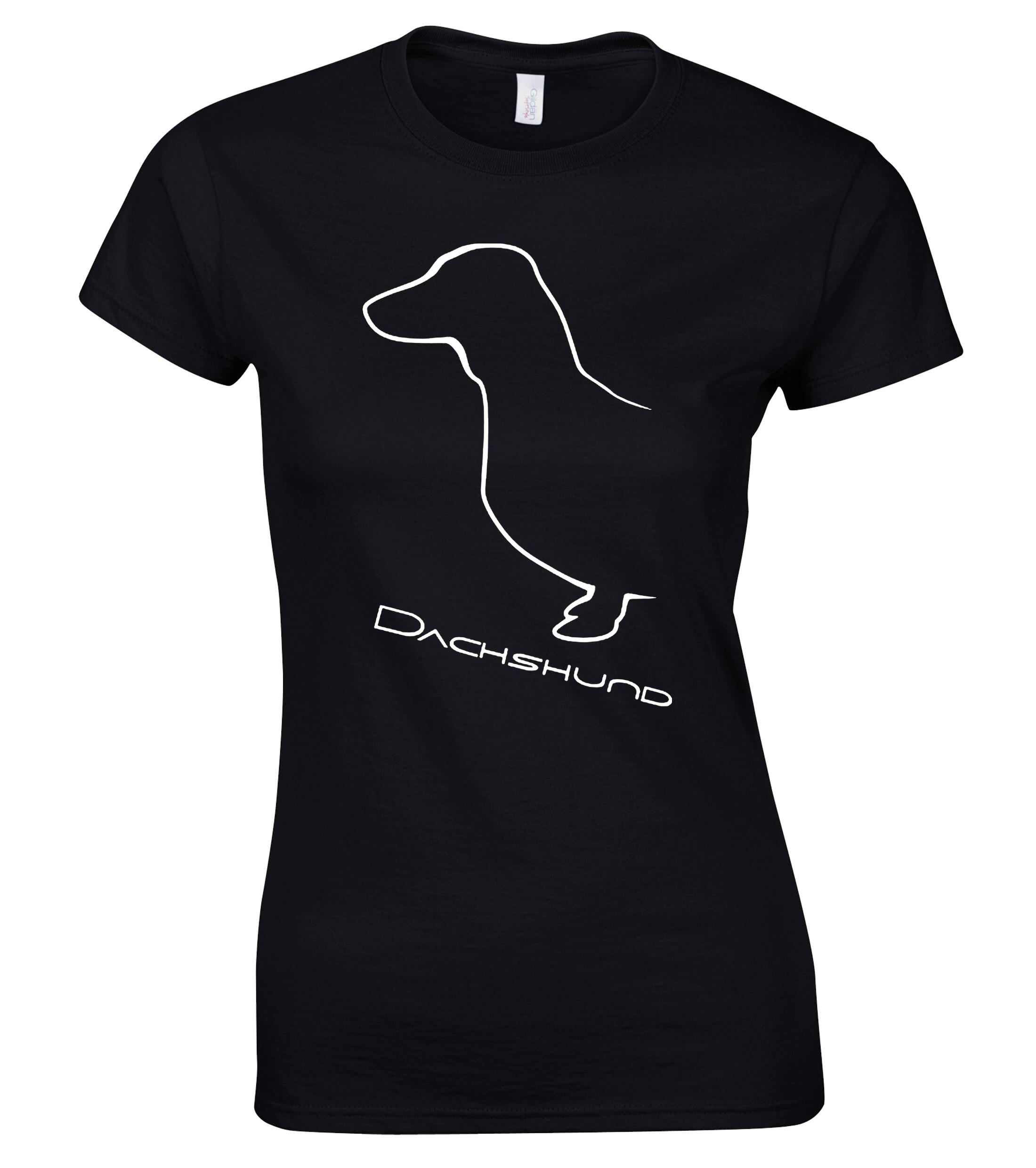 Dachshund (Smooth) Dog Breed Design Women’s Roundneck T-Shirt – Celebrate Your Love in Style