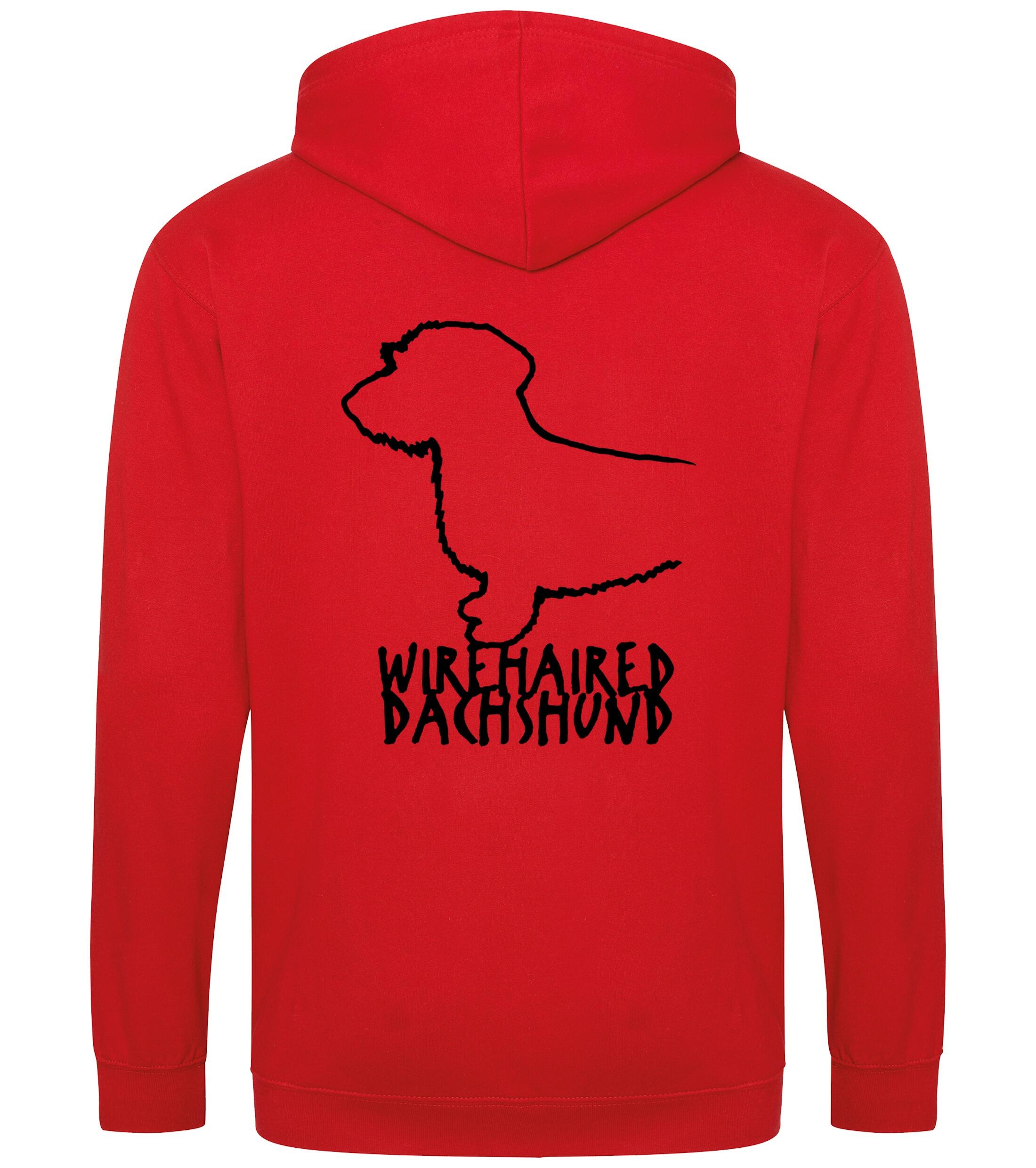 Dachshund (Wirehaired) Dog Breed Design Zipped Hoodie – Comfort, Style, and Dachshund Pride