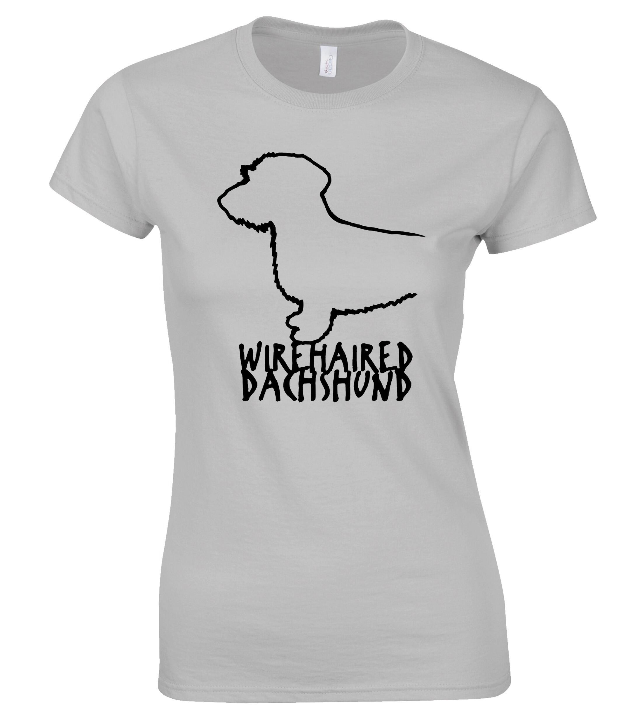 Dachshund (Wirehaired) Dog Breed Design Women’s Roundneck T-Shirt – Celebrate Your Love in Style