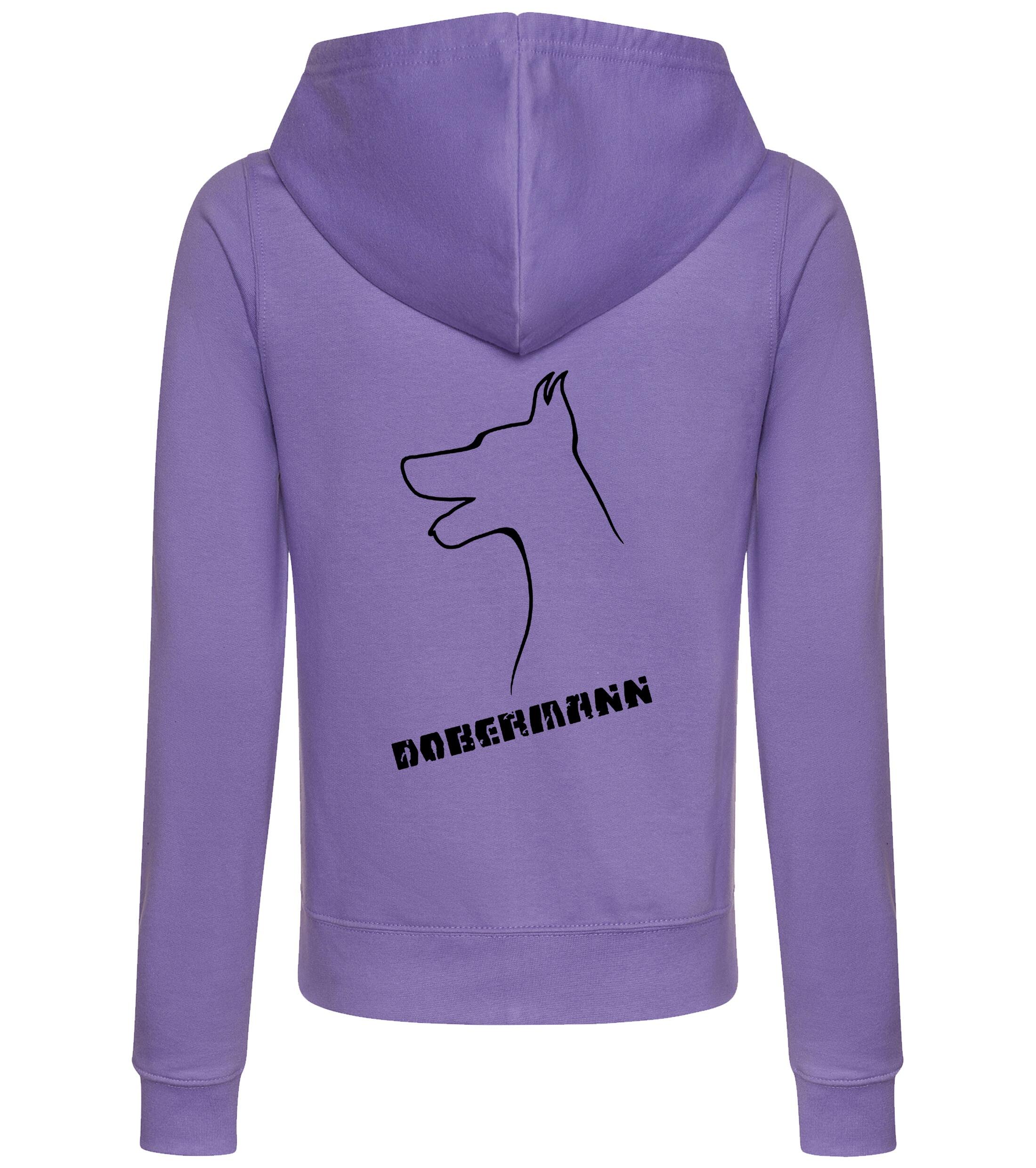Dobermann (Head) Women’s Zipped Hoodie – Stylish & Cozy for Dobermann Enthusiasts