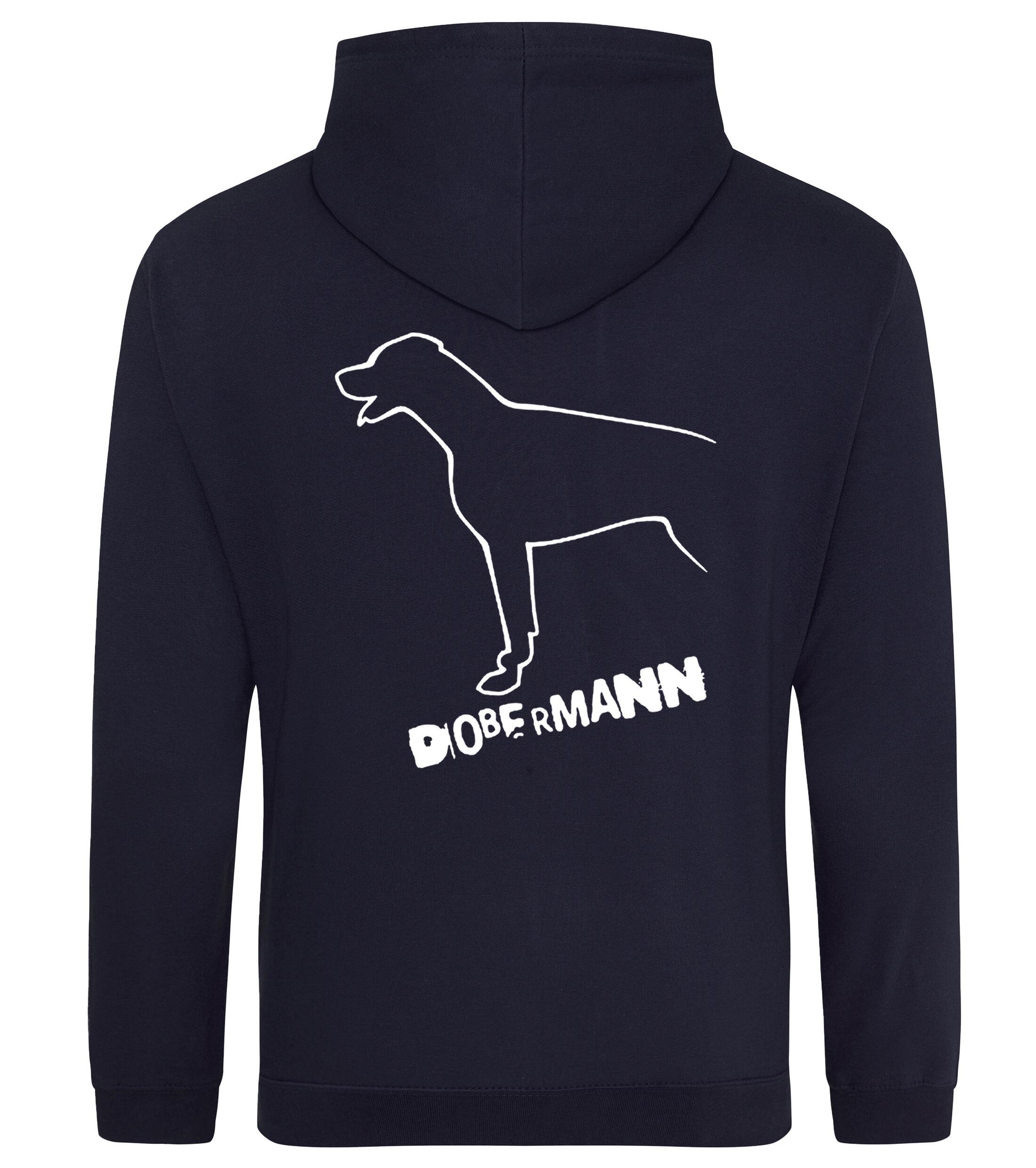 Dobermann (Outline) Design Pullover Hoodie – Stylish & Cozy for Dobermann Enthusiasts