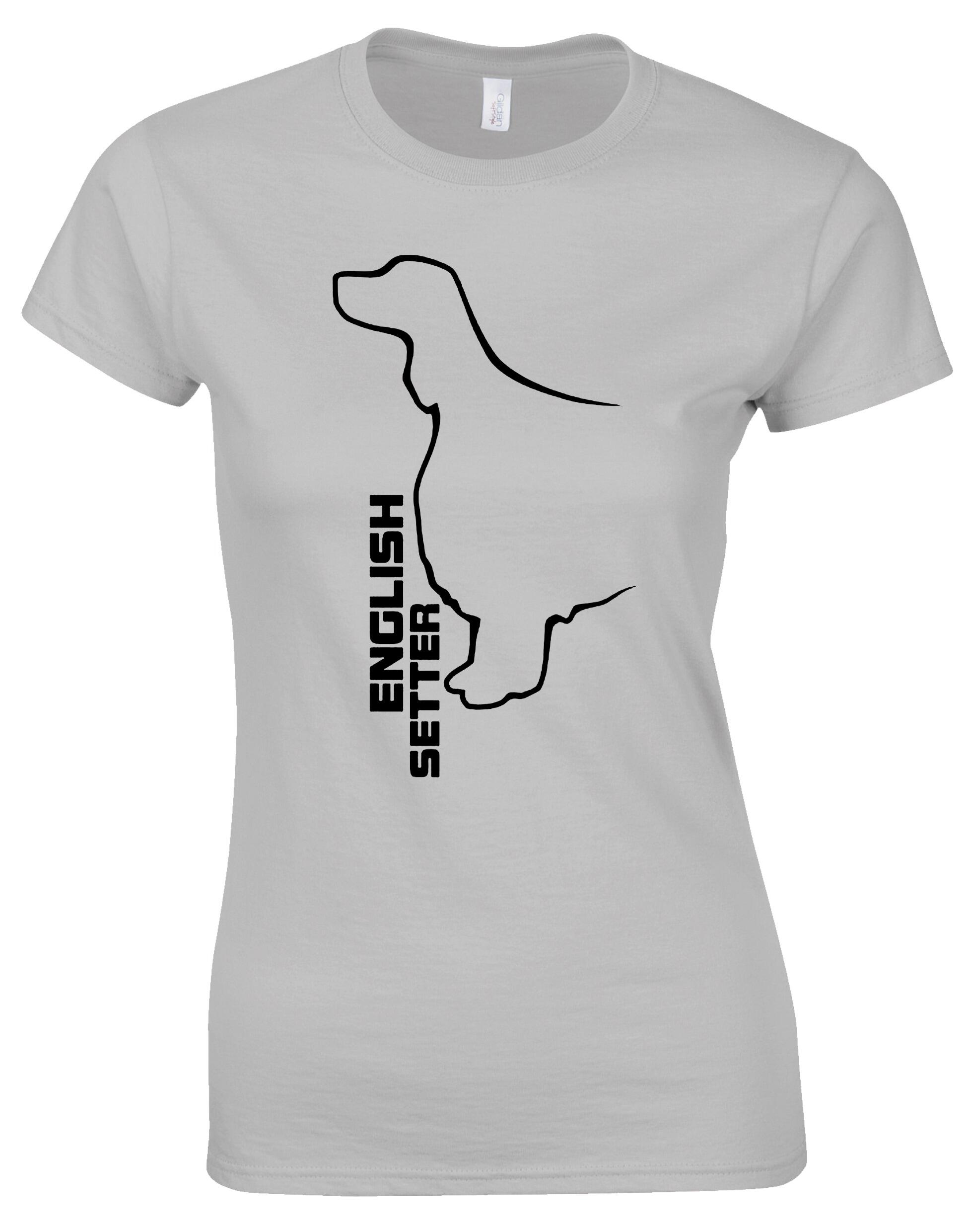 Female Roundneck T-shirt with English Setter Design – Style for Every Setter Enthusiast