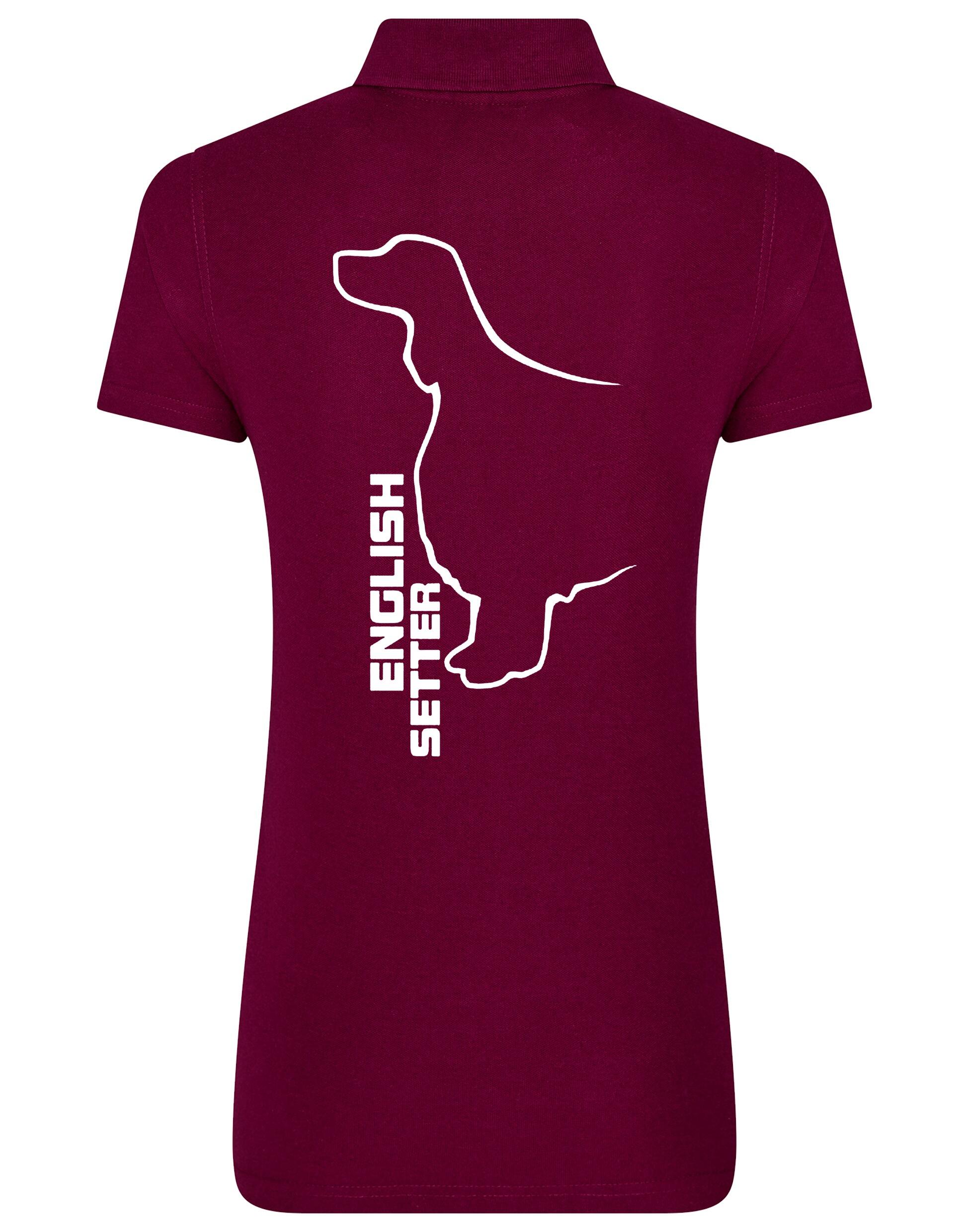 Women’s Cotton Polo with English Setter Design – A Stylish Must-Have for Setter Enthusiasts
