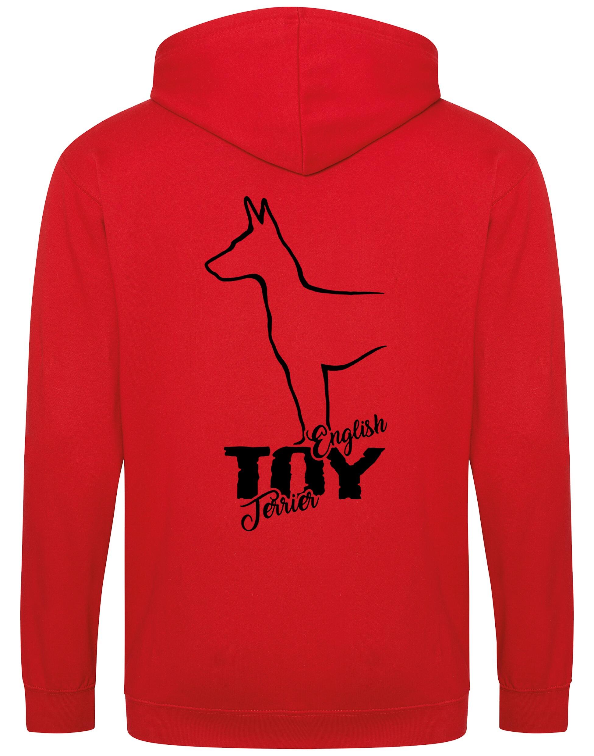English Toy Terrier Dog Breed Zipped Hoodie – Comfort, Style, and Terrier Pride