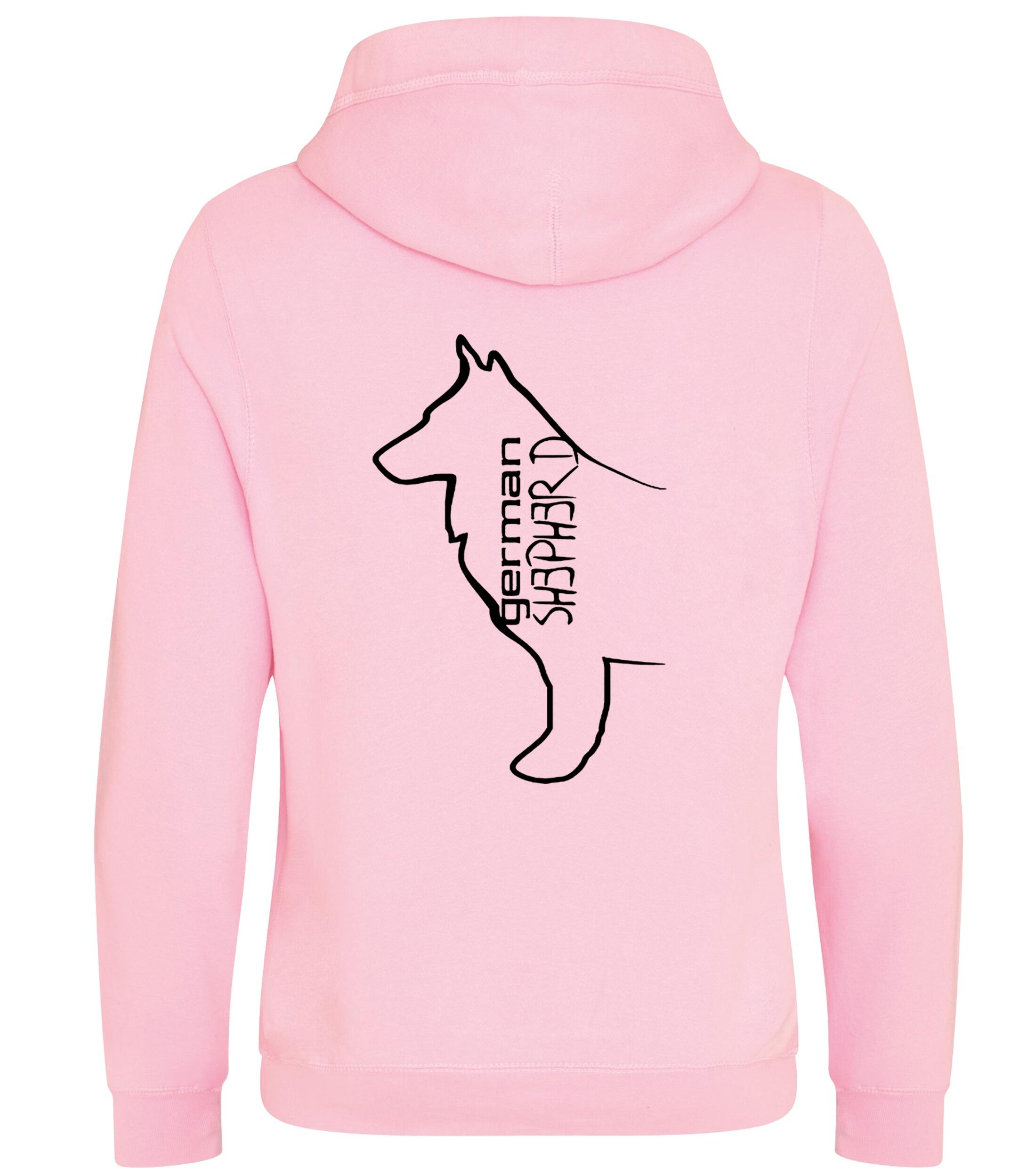 German Shepherd Outline Unisex Crossneck Pullover Hoodie – A Must-Have for German Shepherd Fans