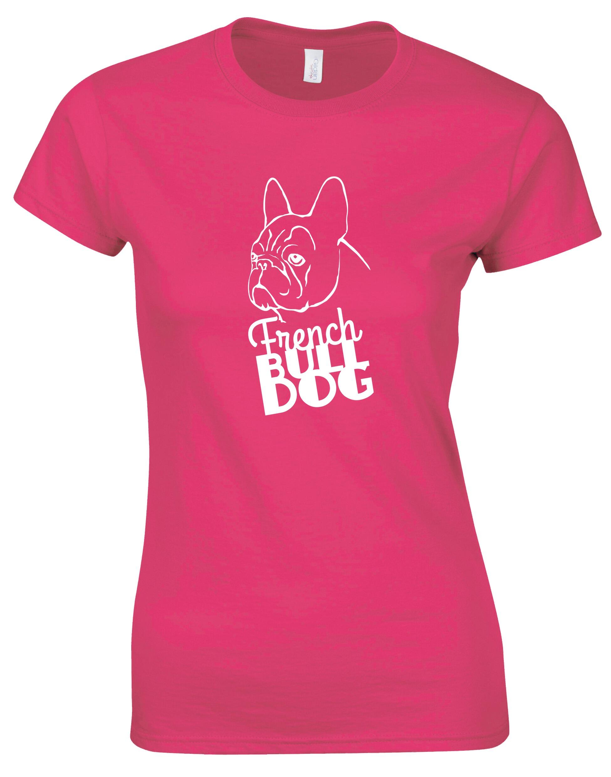 French Bulldog (Head) Female Roundneck T-shirt – Effortless Style for Bulldog Enthusiasts