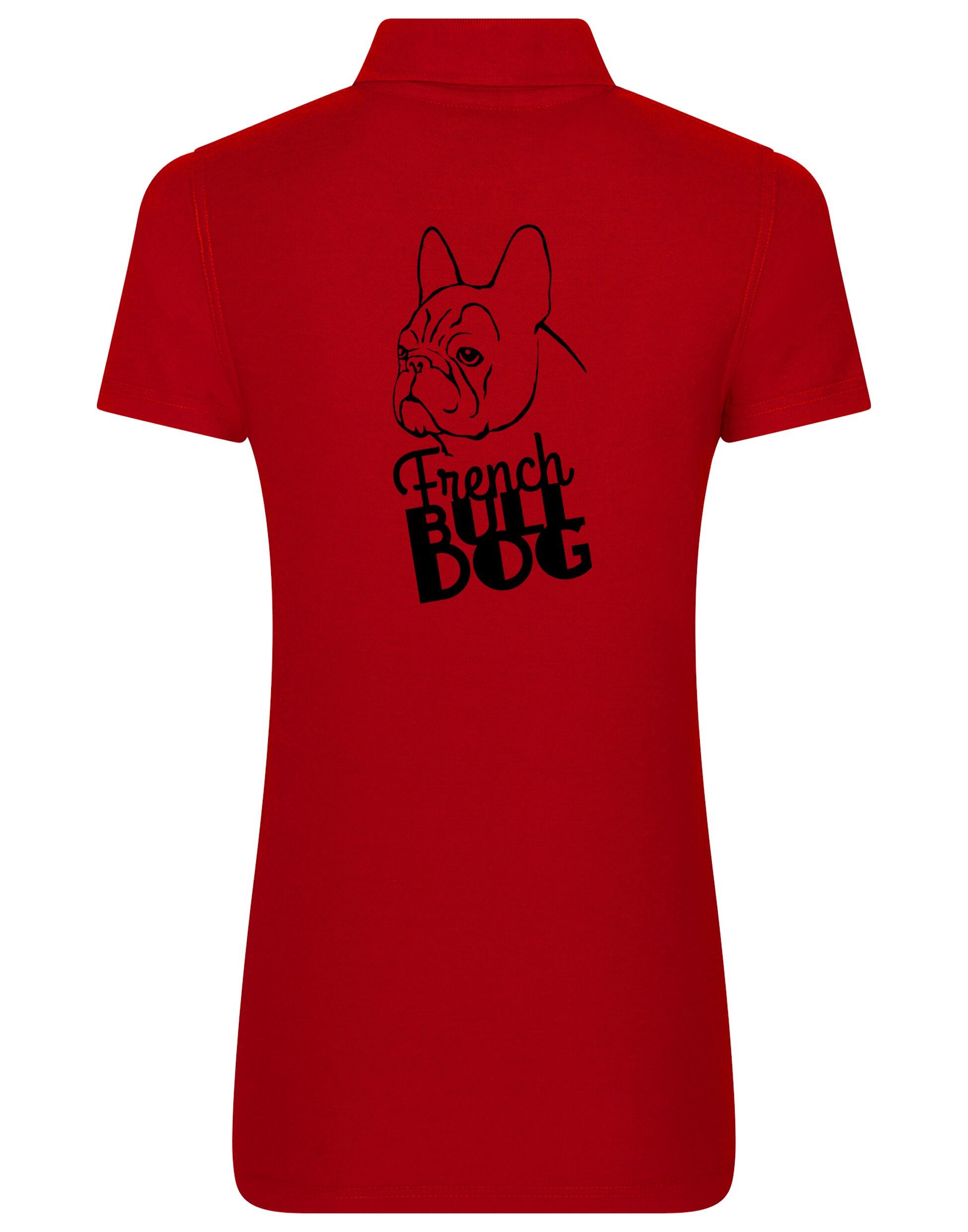 Women’s Cotton Polo with French Bulldog (Head) Design – Chic Style for Frenchie Fans