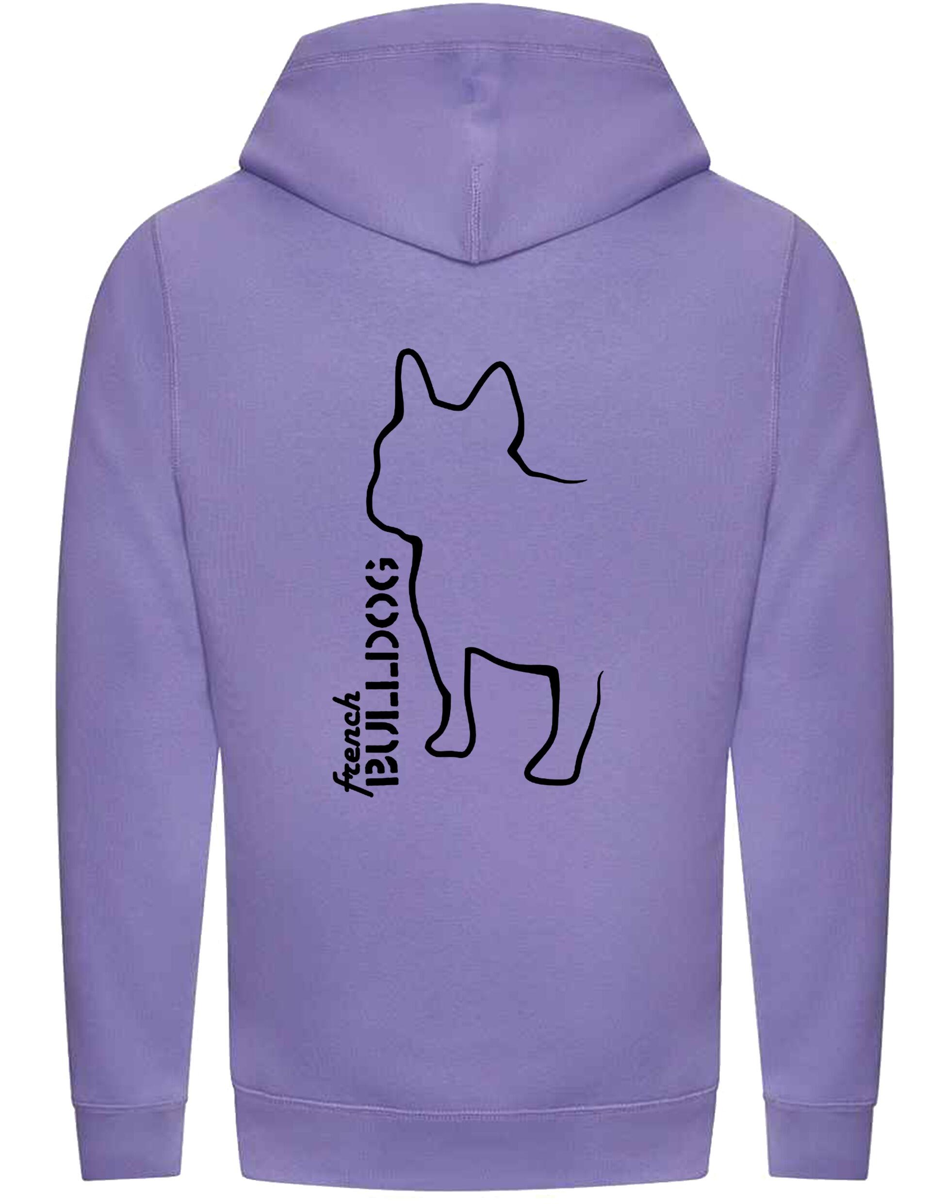 French Bulldog (Outline) Unisex Crossneck Pullover Hoodie – Stylish Comfort for Bulldog Enthusiasts