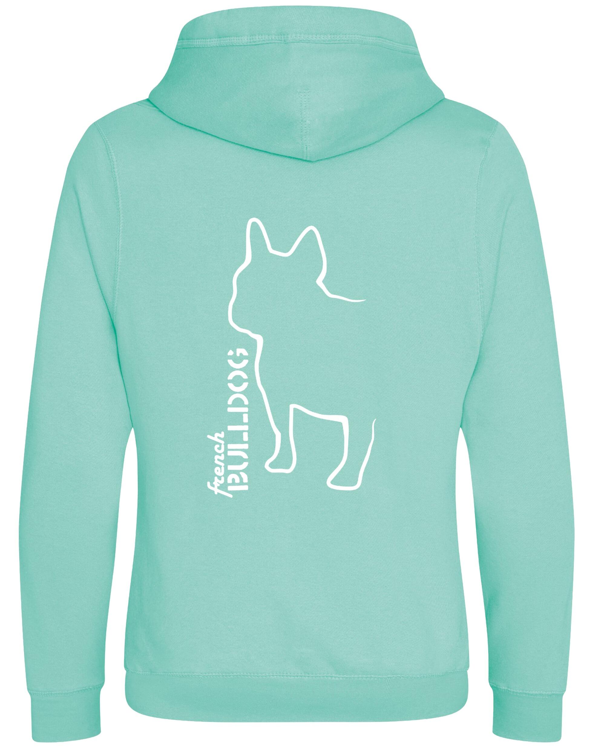 French Bulldog (Outline) Unisex Crossneck Pullover Hoodie – Stylish Comfort for Bulldog Enthusiasts
