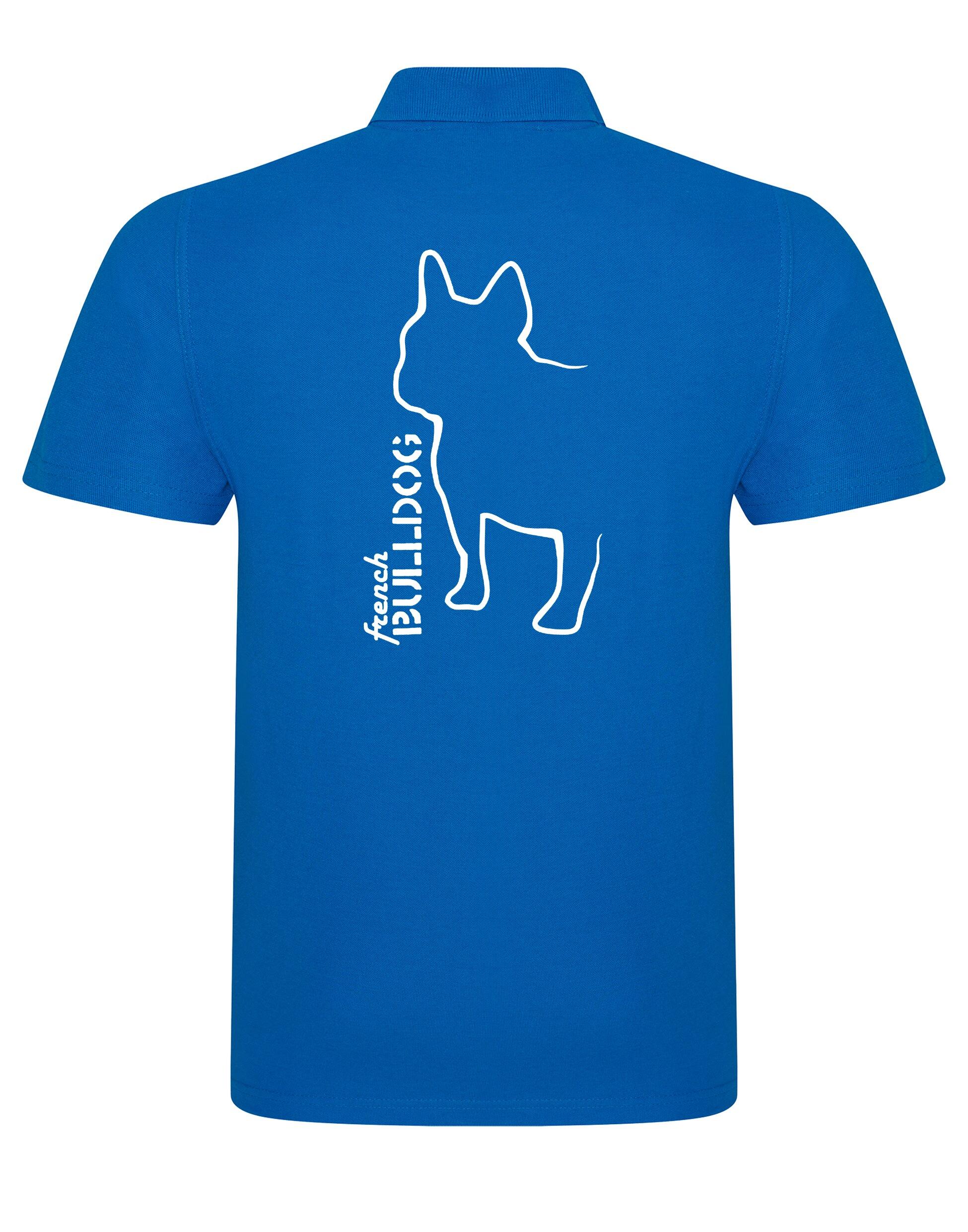 Unisex Cotton Polo with French Bulldog (Outline) Design – Timeless Comfort for Frenchie Enthusiasts