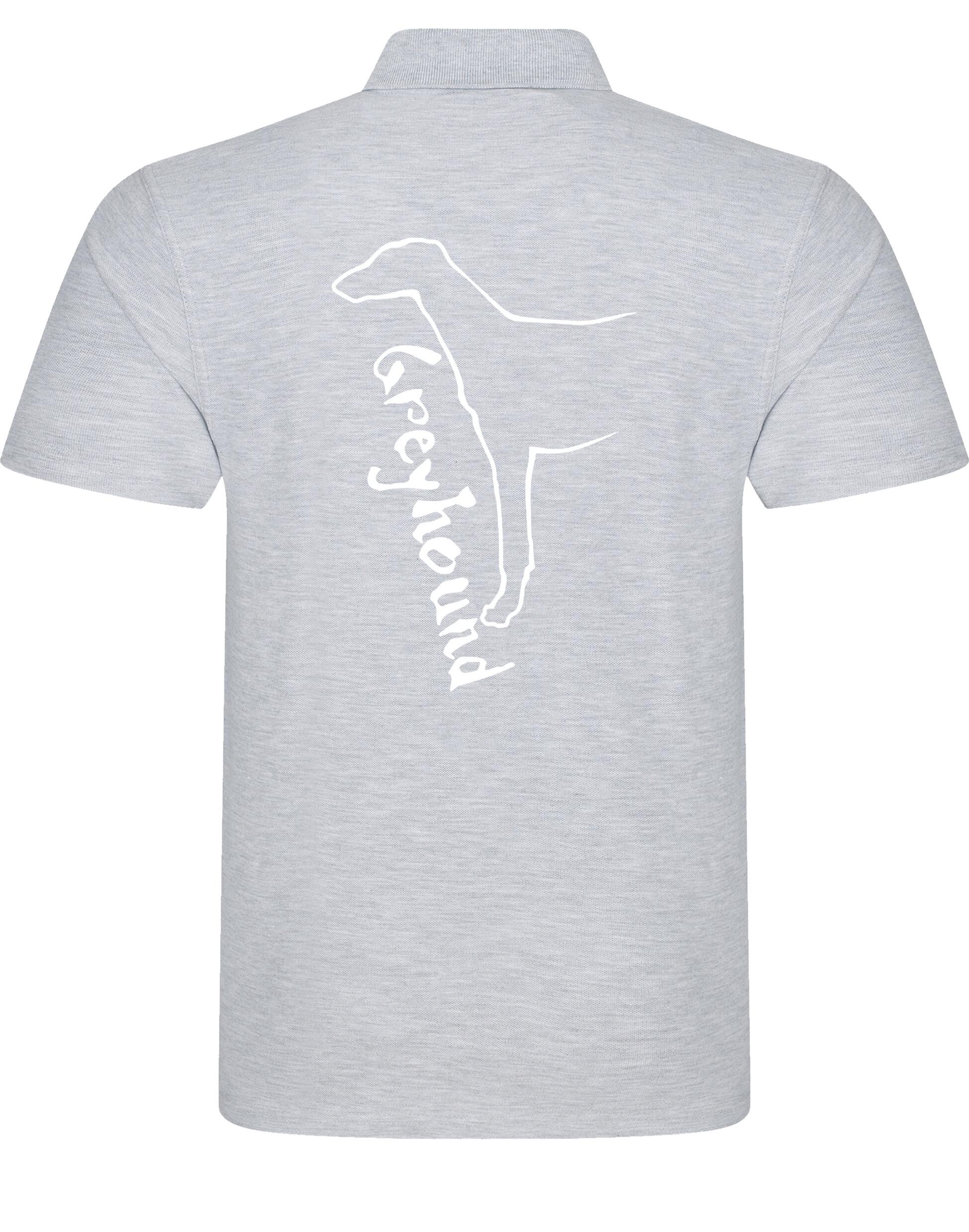 Unisex cotton polo with exclusive Greyhound design, featuring breathable fabric, a relaxed fit, and timeless style for dog lovers.