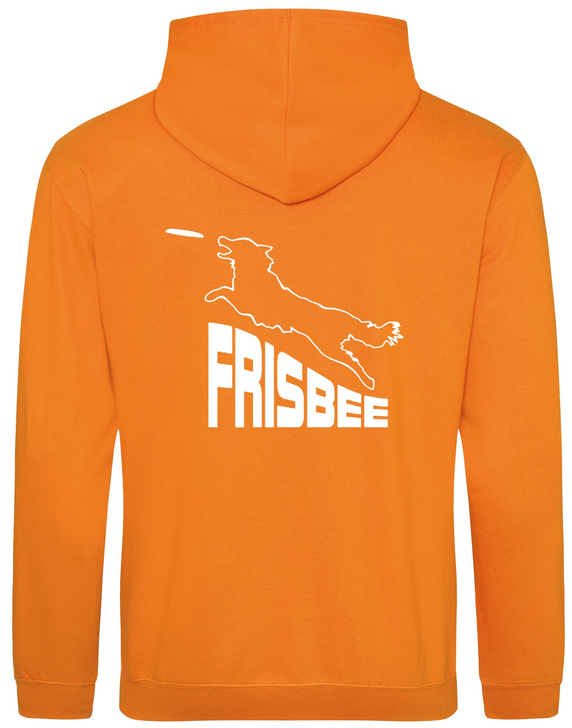 Frisbee Dog Sport Pullover Hoodie – Cozy hoodie with exclusive Frisbee-inspired artwork, brushed fleece interior, and personalization options, designed for Frisbee enthusiasts.