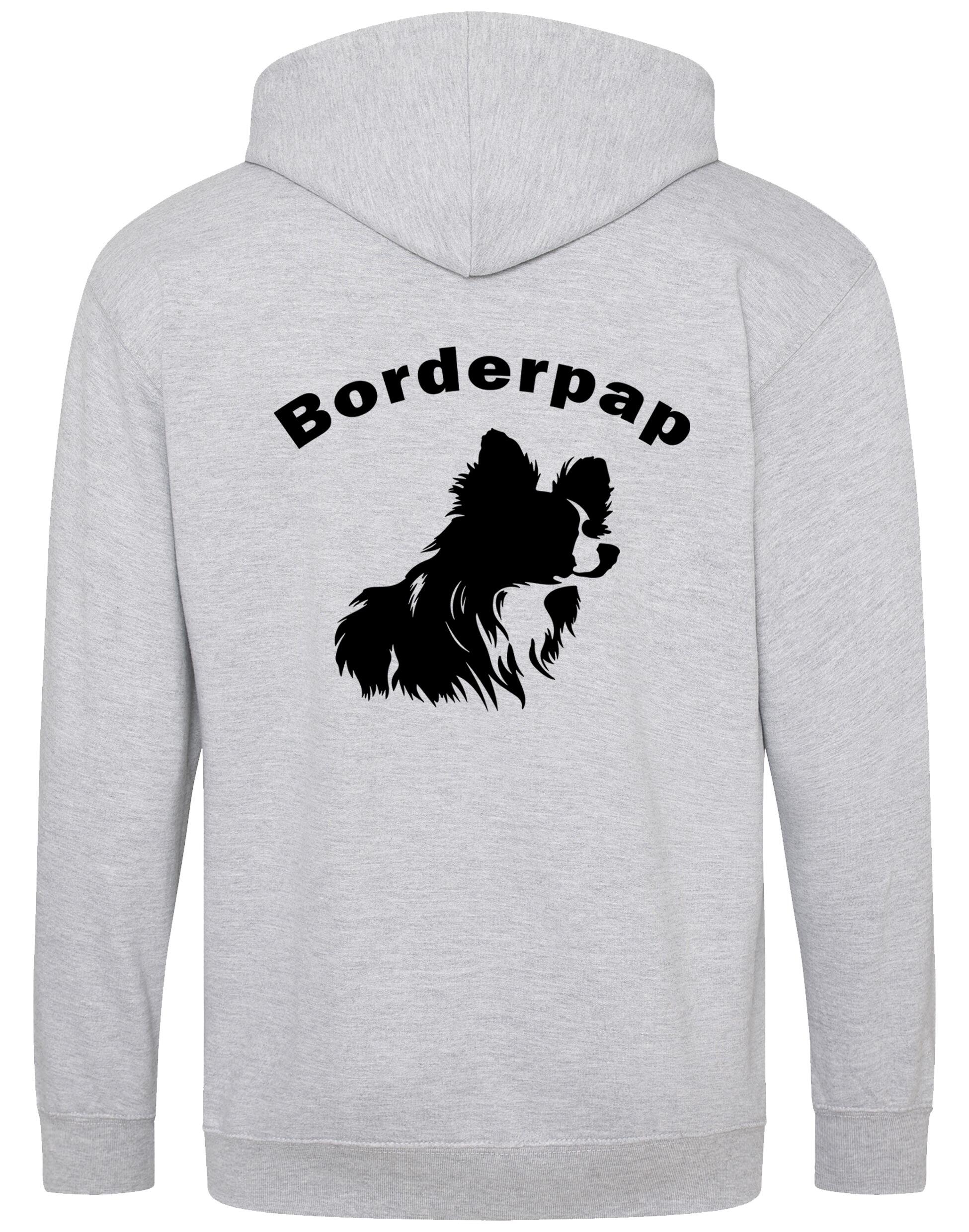 Border Pap Zipped Hoodie with Breed Graphic – Features exclusive design, customizable options, and cozy heavy-blend fabric.