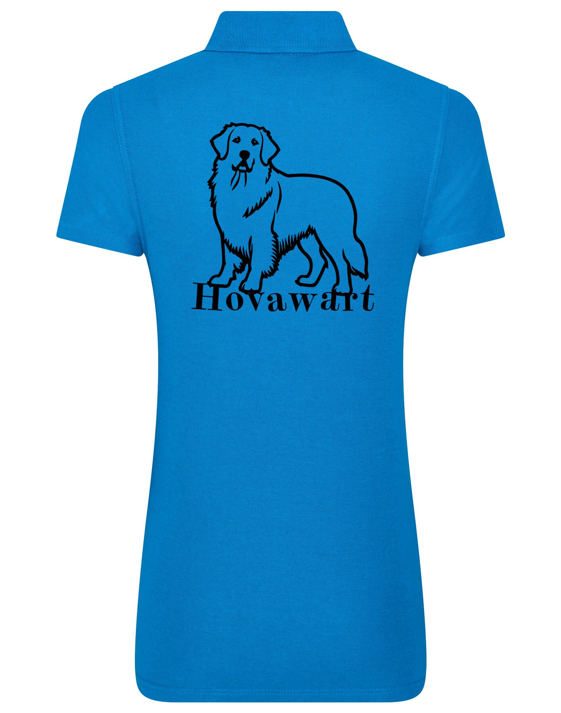 Hovawart Women's Cotton Polo – Soft cotton fabric with exclusive Hovawart breed graphic, perfect for Hovawart enthusiasts