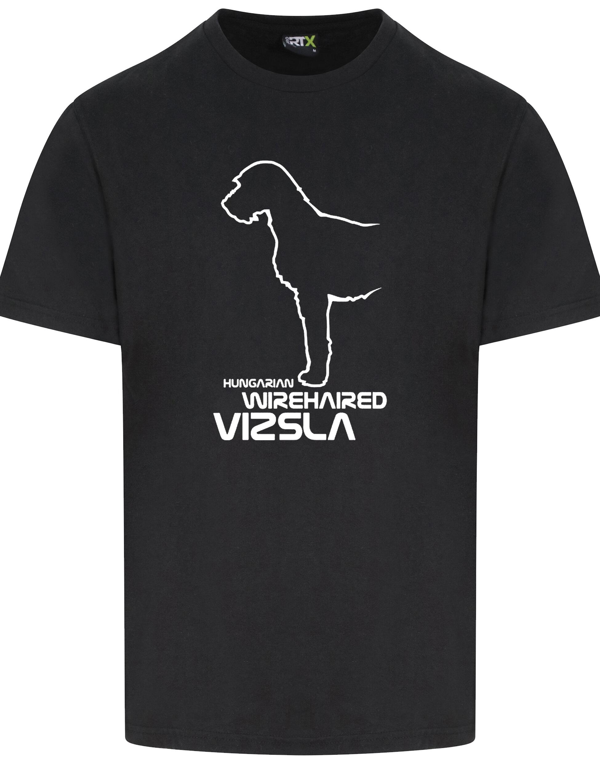 Hungarian Wirehaired Vizsla Unisex Roundneck T-shirt featuring exclusive breed design and premium cotton fabric for comfort.