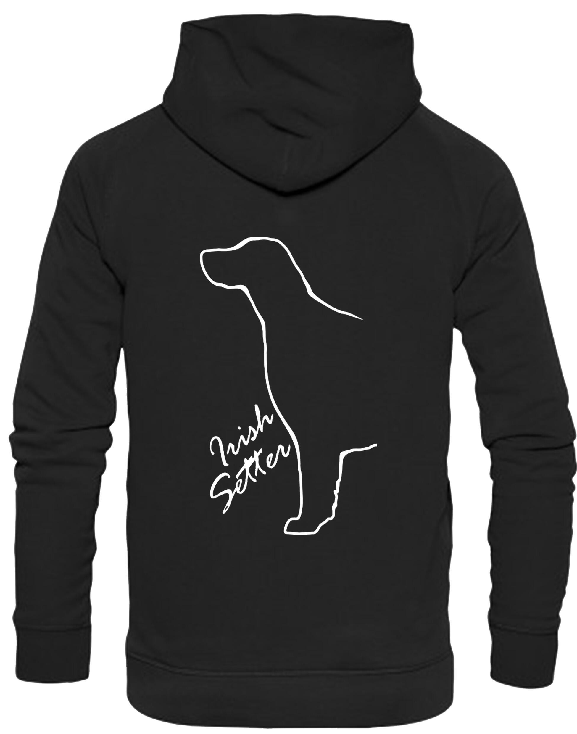 Irish Setter Design Pullover Hoodie featuring exclusive breed artwork, heavy-blend fabric, and a cozy brushed fleece interior for warmth and style.