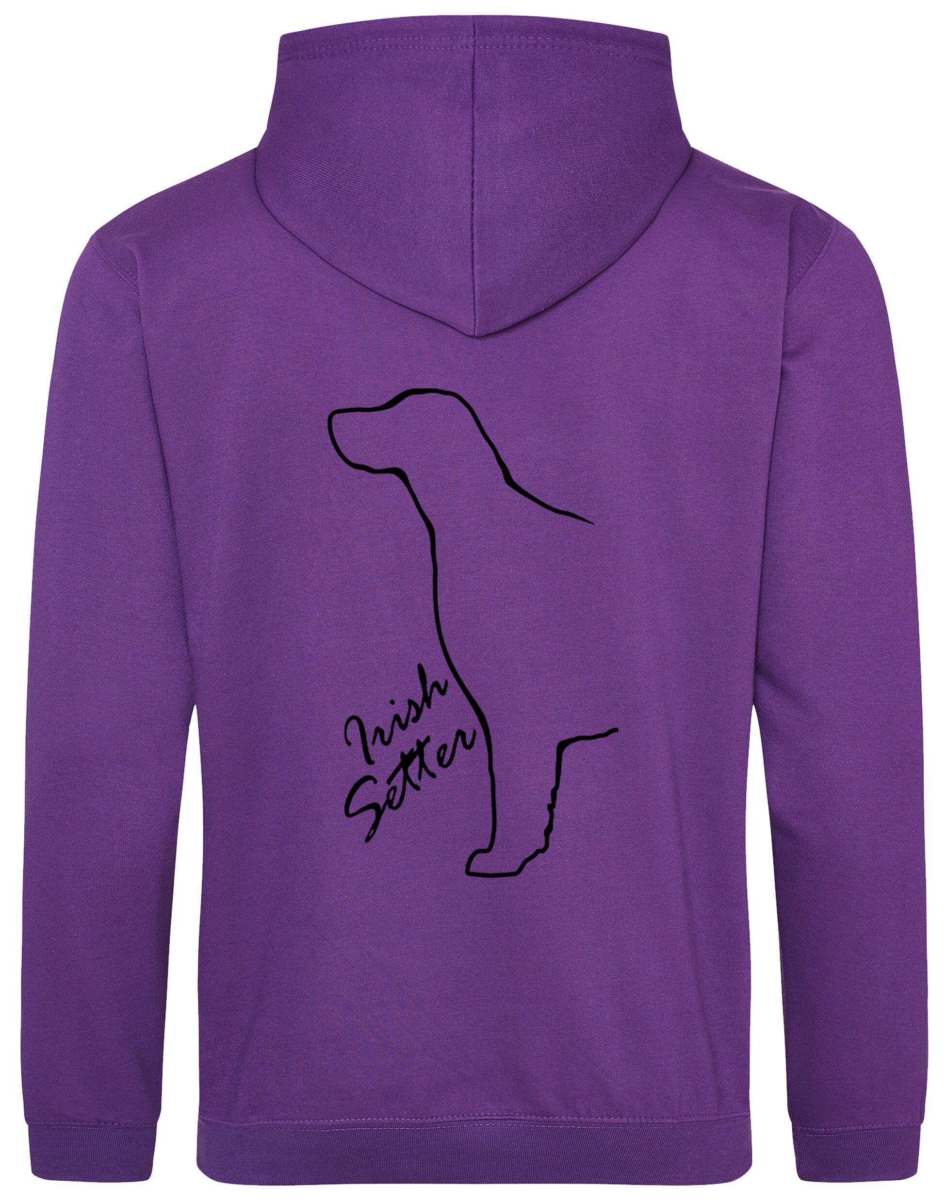 Irish Setter Design Pullover Hoodie featuring exclusive breed artwork, heavy-blend fabric, and a cozy brushed fleece interior for warmth and style.