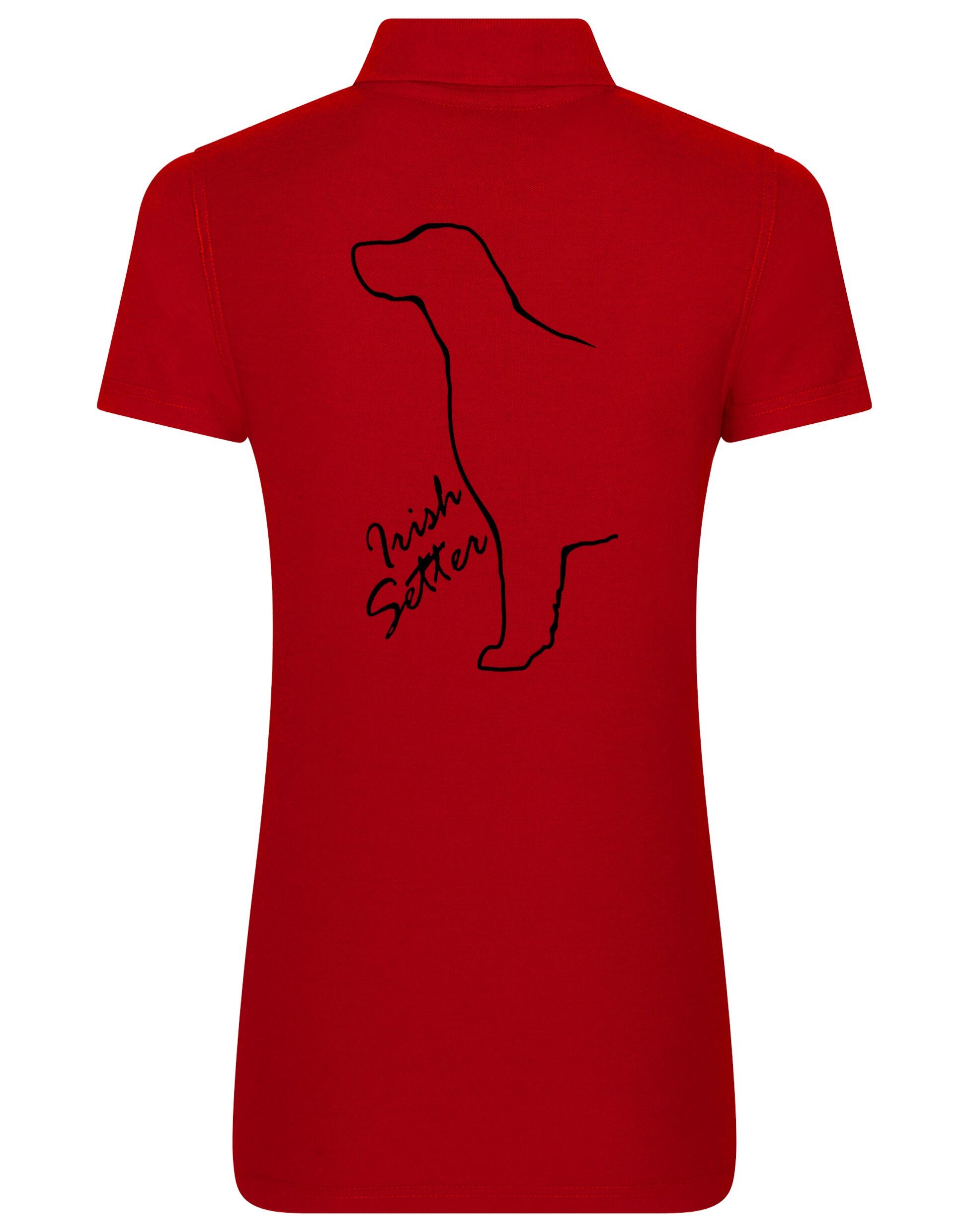 Irish Setter Women's Cotton Polo featuring exclusive breed design, crafted from soft and breathable cotton for all-day comfort.