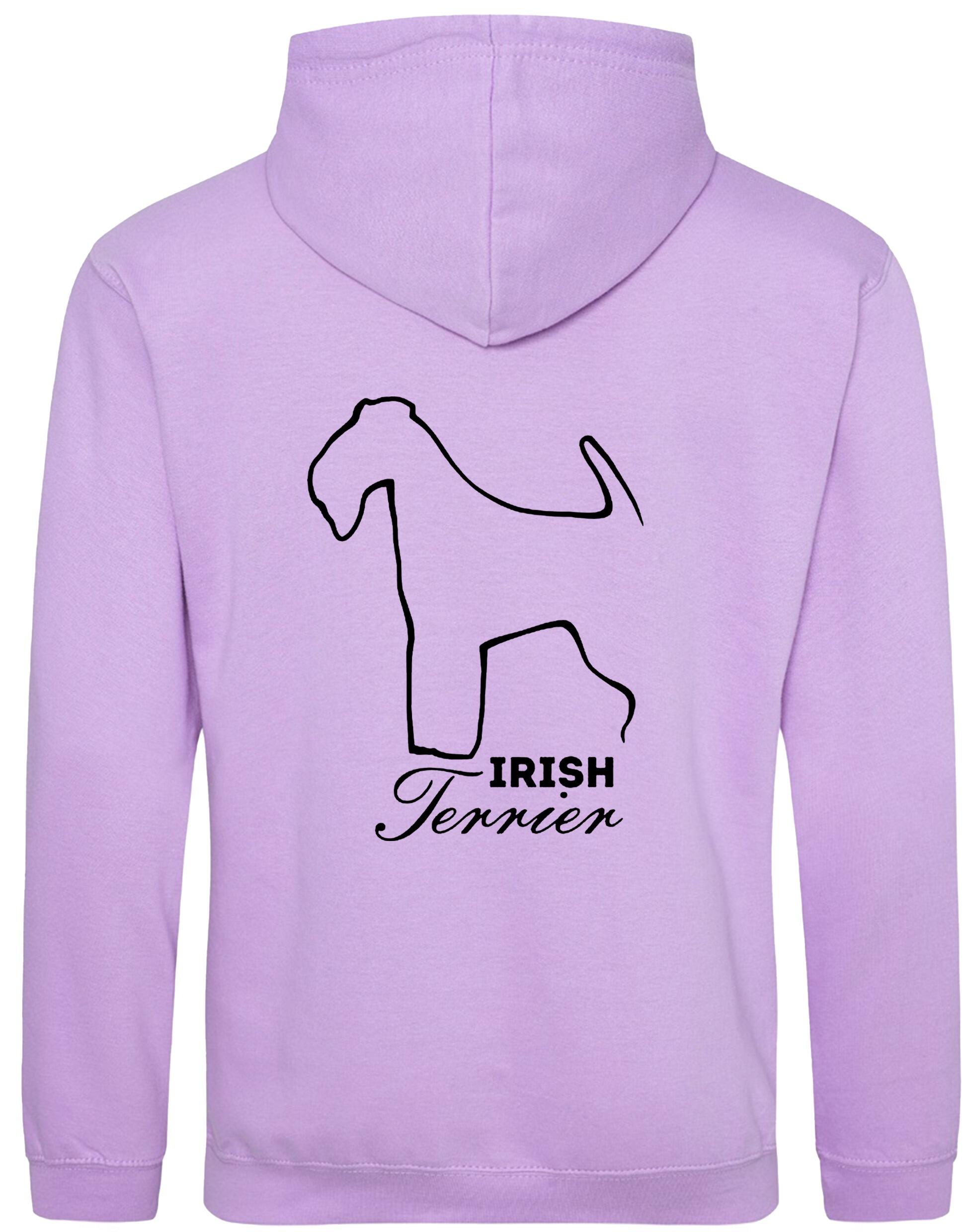 Irish Terrier Design Pullover Hoodie featuring exclusive breed artwork, heavy-blend fabric, and cozy fleece lining for warmth and style.