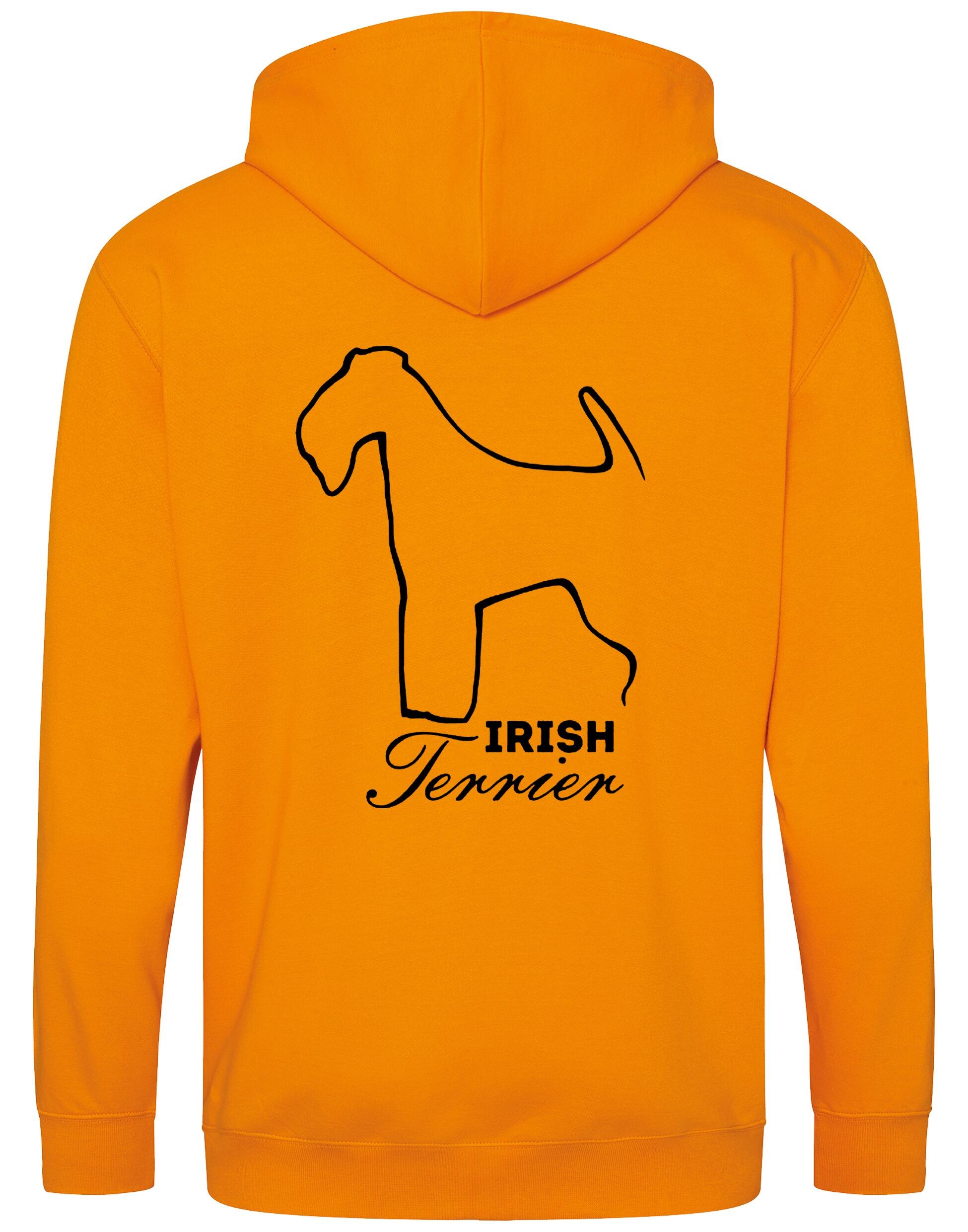 Irish Terrier Zipped Hoodie featuring exclusive breed artwork, practical full-zip design, and customizable options for a personalized touch.