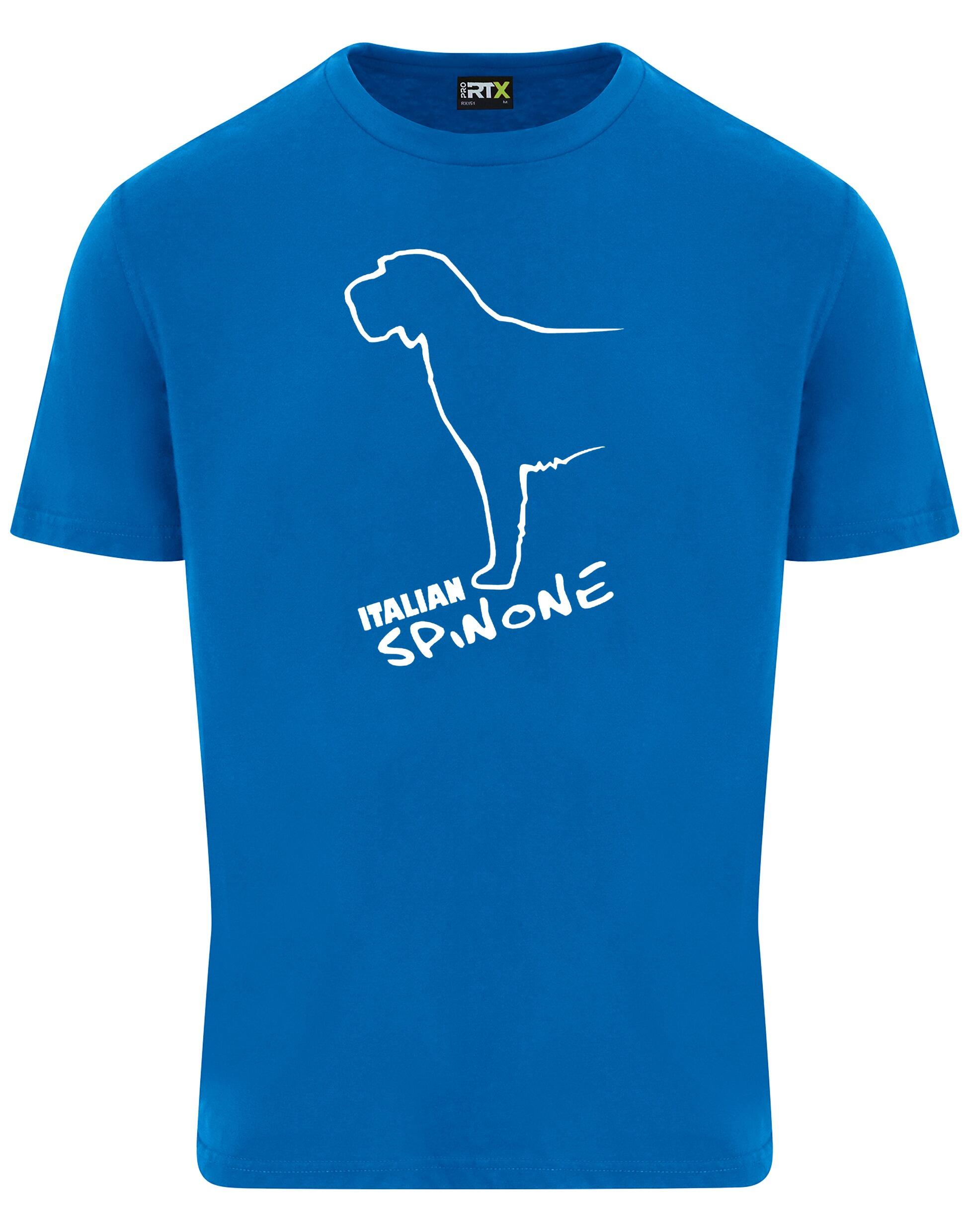 Unisex Italian Spinone Roundneck T-shirt with exclusive breed artwork, lightweight cotton fabric, and a relaxed fit for casual comfort and style.