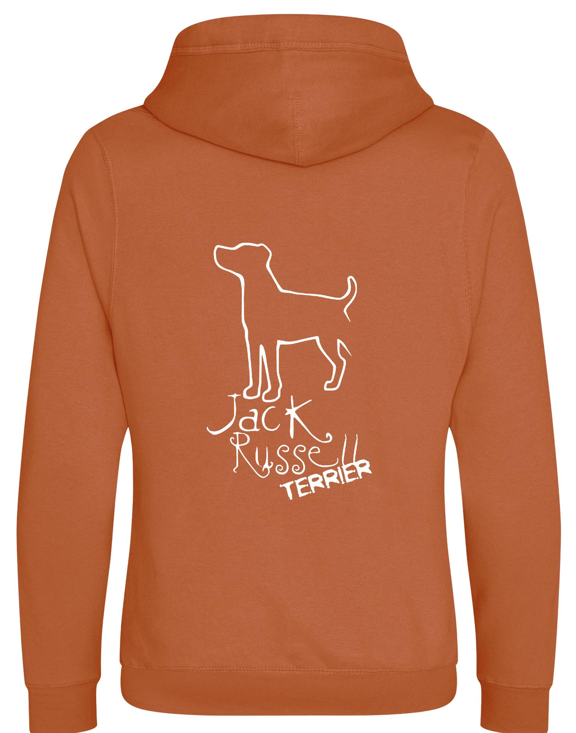 Jack Russell Terrier Crossneck Pullover Hoodie with exclusive breed artwork, cozy brushed fleece fabric, and a modern unisex design.