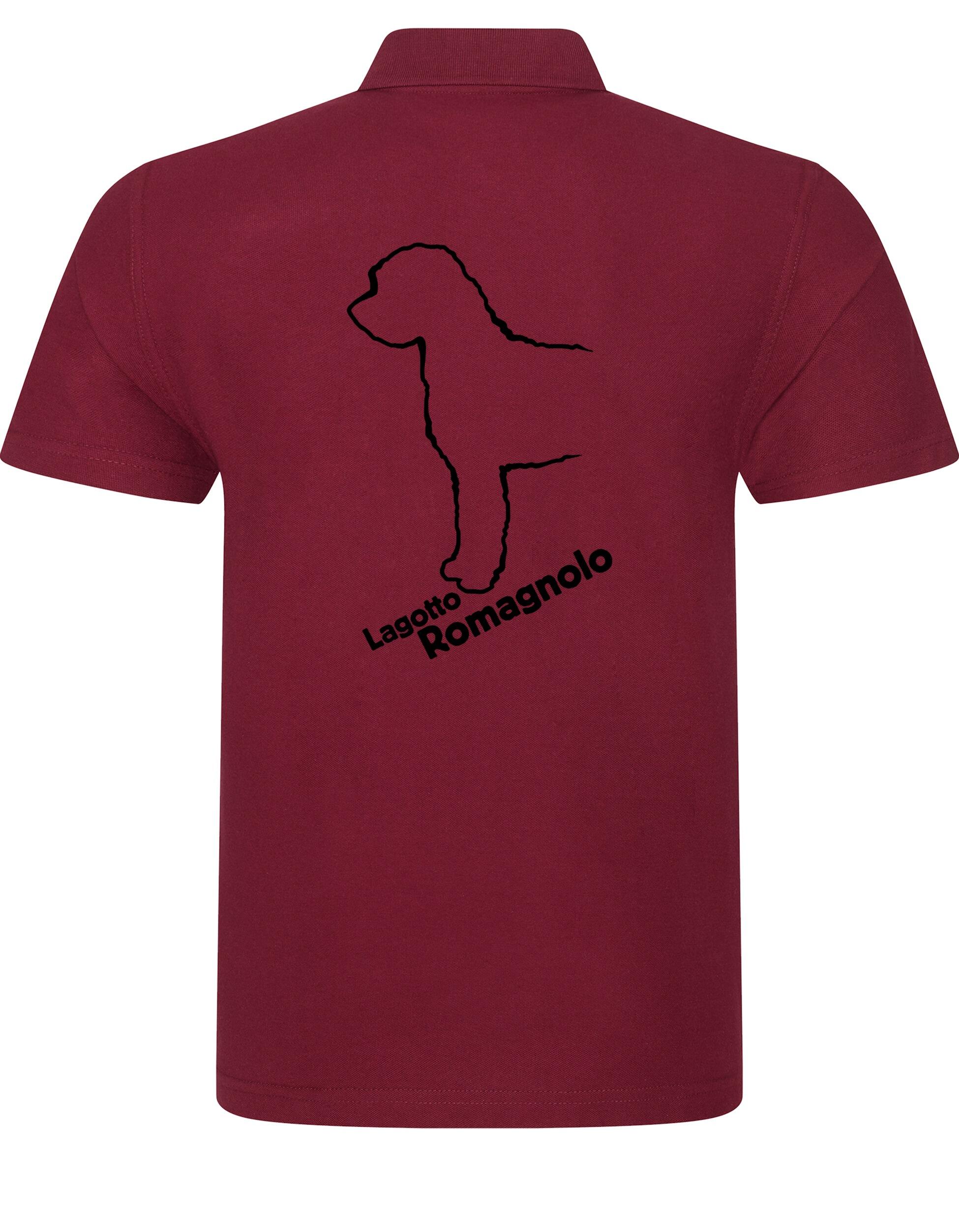 Unisex Cotton Polo with Lagotto Romagnolo design featuring vibrant breed artwork and a relaxed fit.