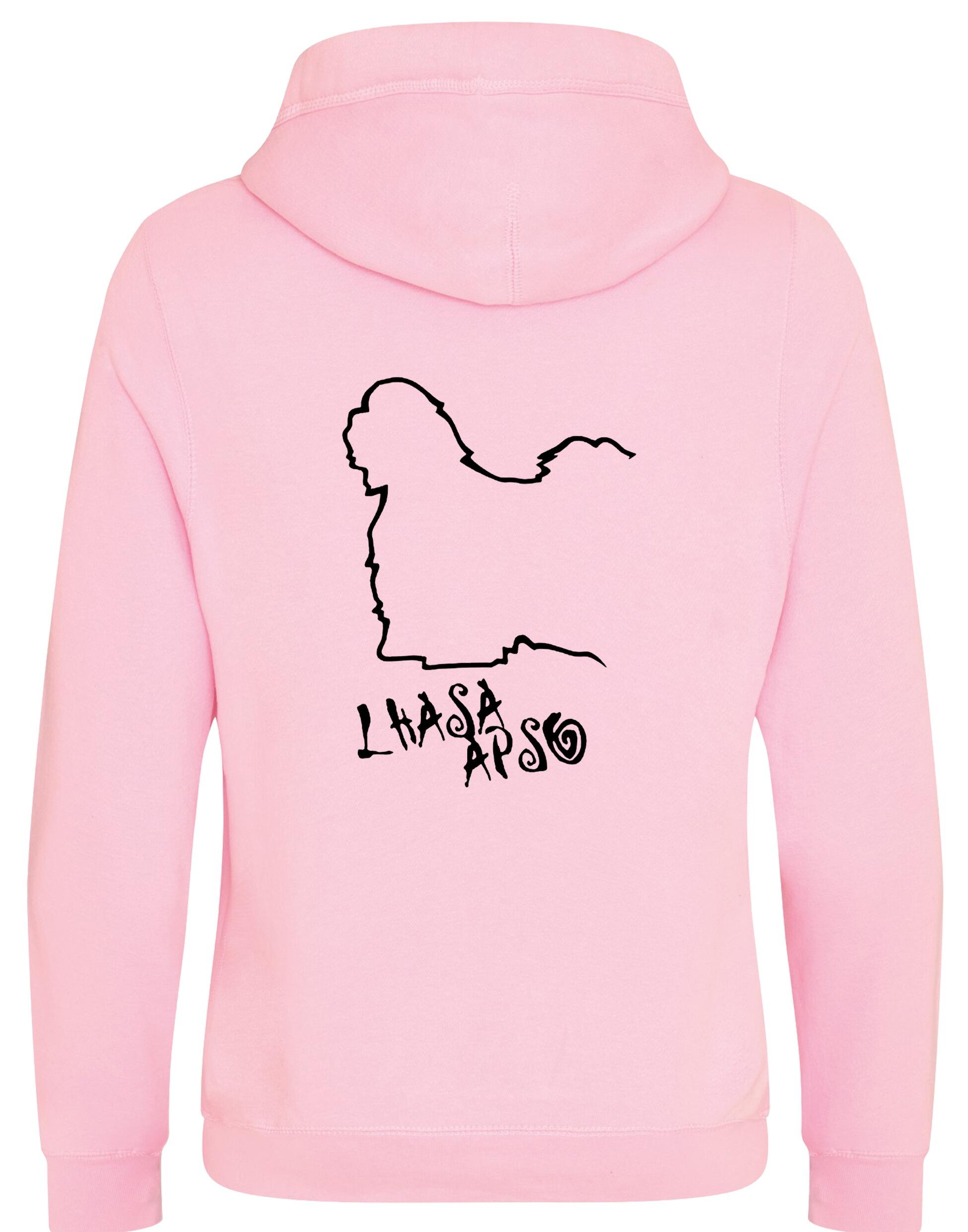 Lhasa Apso Unisex Crossneck Pullover Hoodie with stylish breed design and cosy fleece lining.