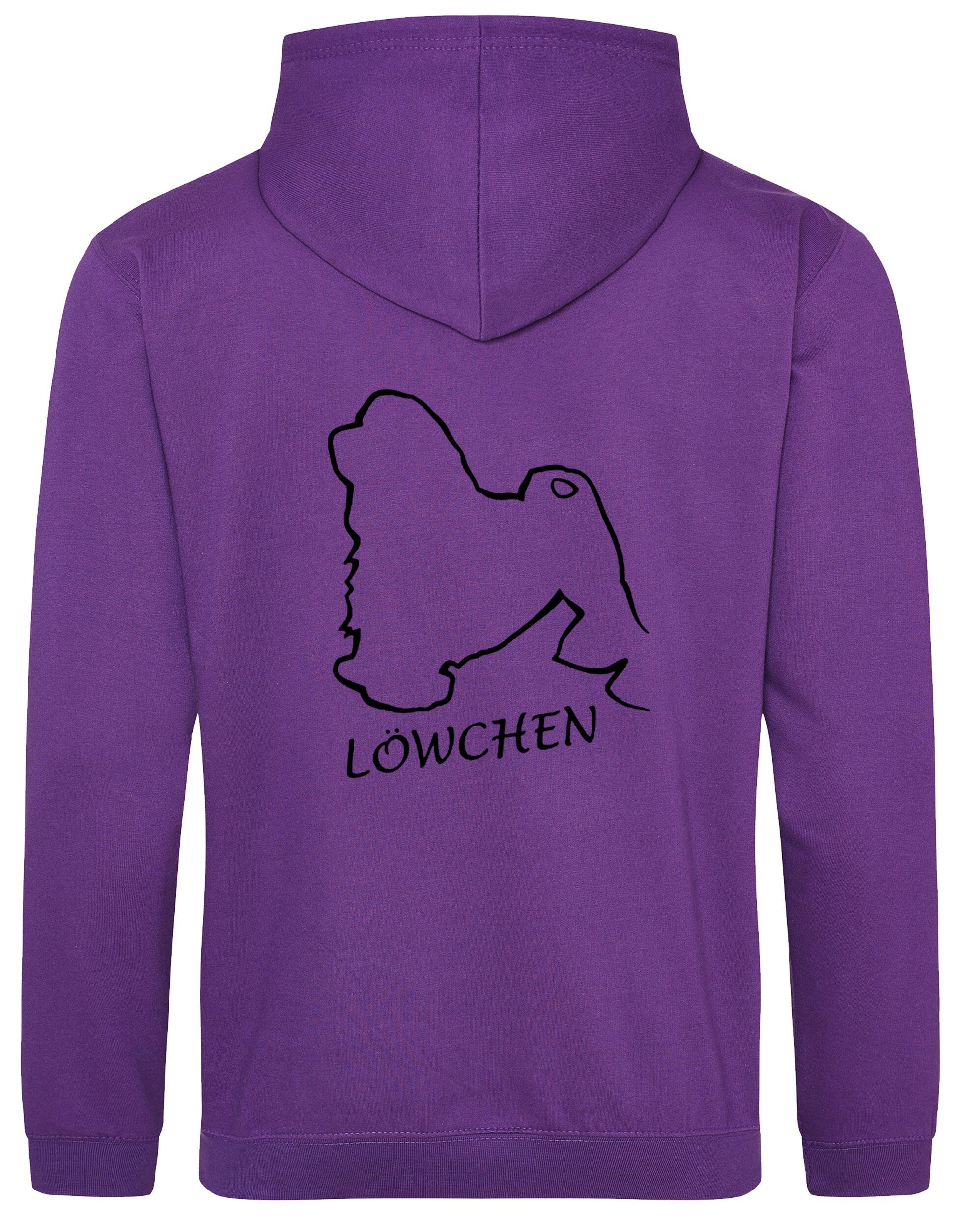 Lowchen Design Pullover Hoodie with fleece lining and exclusive breed artwork.