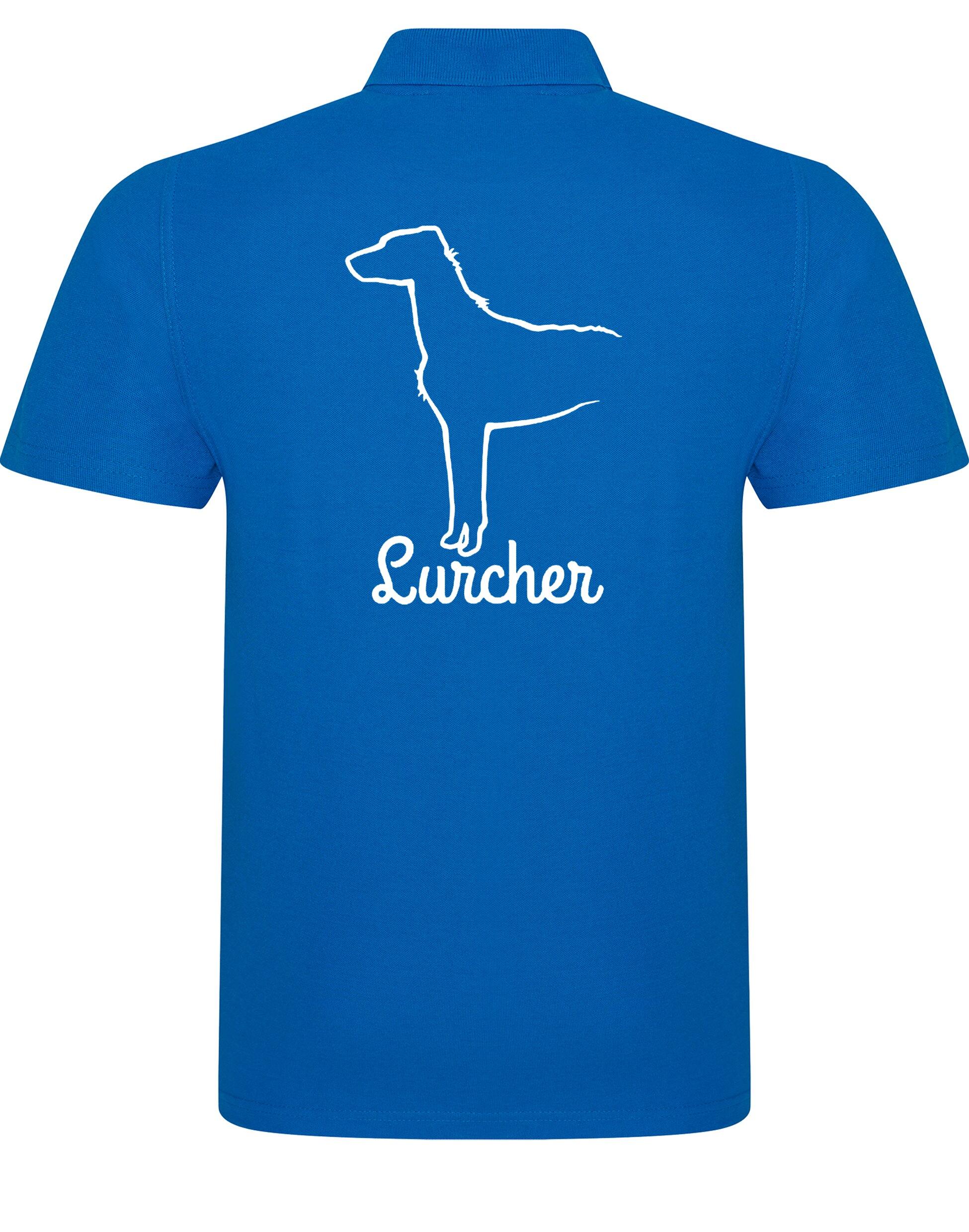 Lurcher Unisex Cotton Polo featuring exclusive breed design and soft cotton fabric.