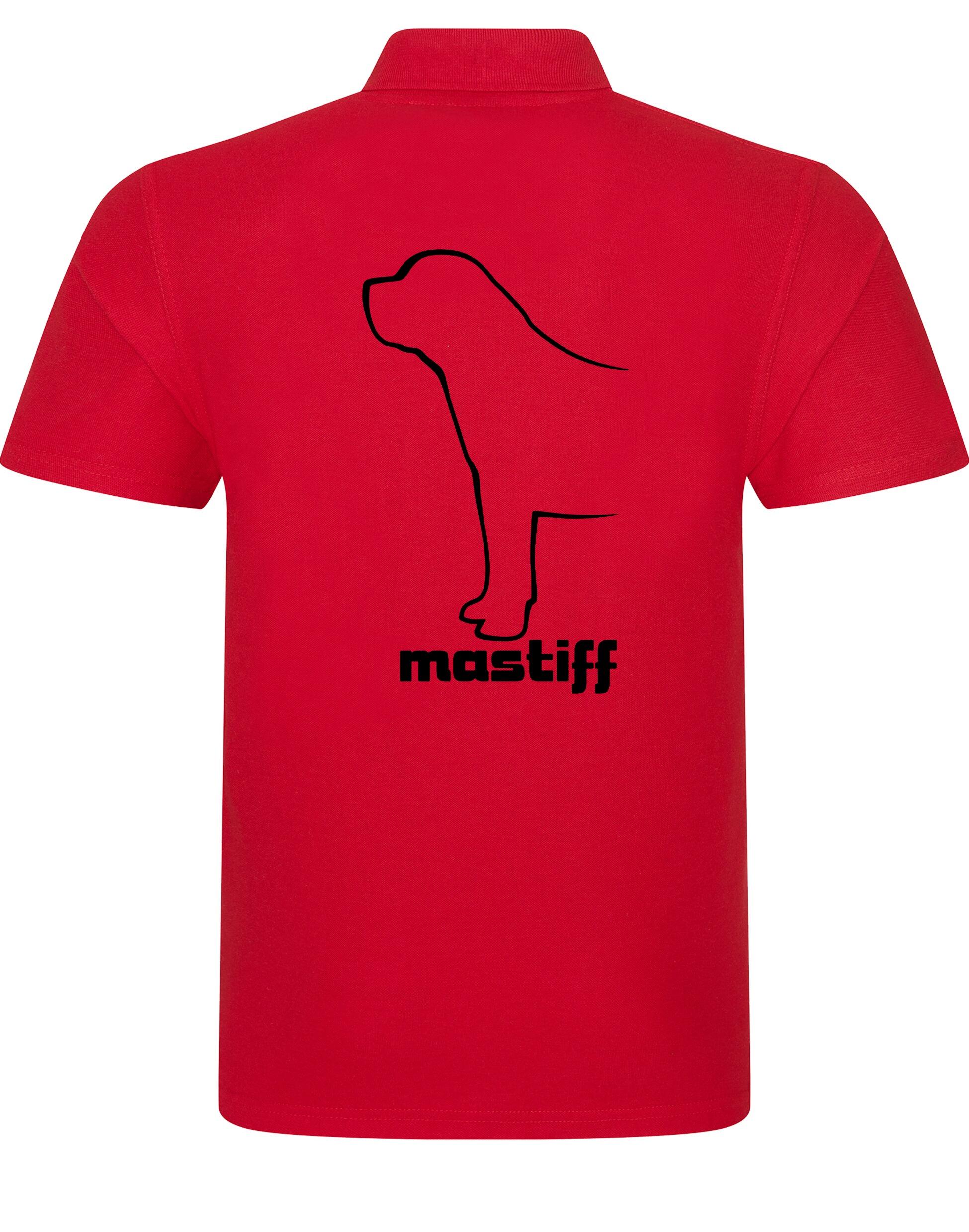 Mastiff Unisex Cotton Polo featuring exclusive breed artwork, crafted from lightweight breathable cotton for comfort and style.