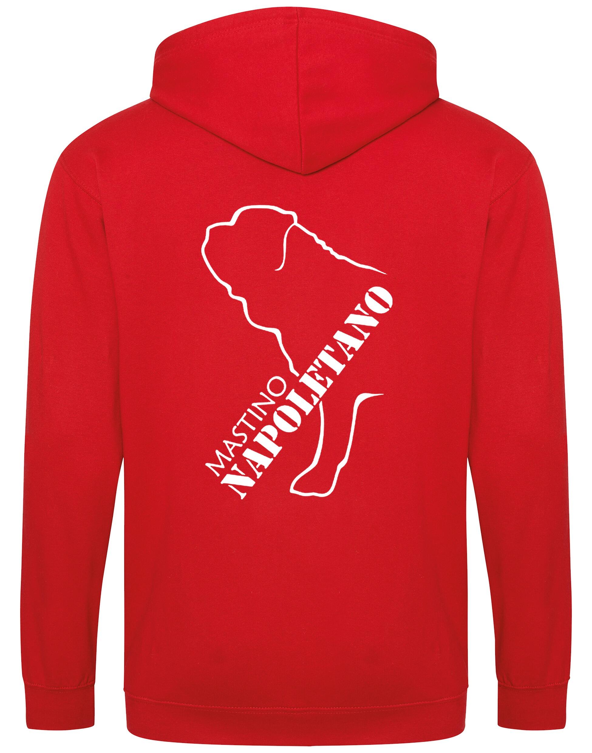 Mastino Napoletano Zipped Hoodie featuring exclusive breed artwork, customisation options, and a durable, fleece-lined design for ultimate comfort and style.