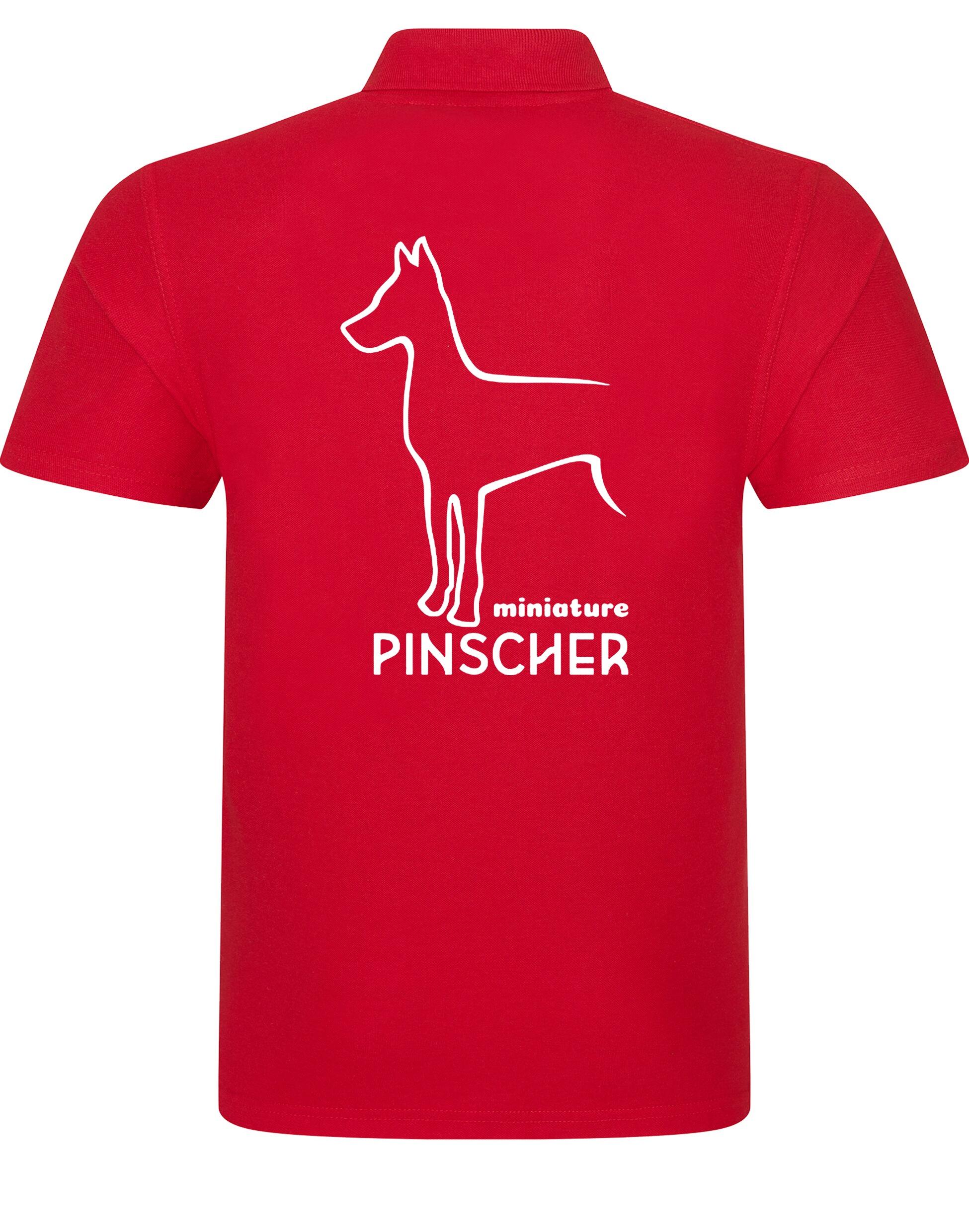 Miniature Pinscher Unisex Cotton Polo with exclusive breed design, breathable fabric, and a relaxed fit for stylish all-day comfort.