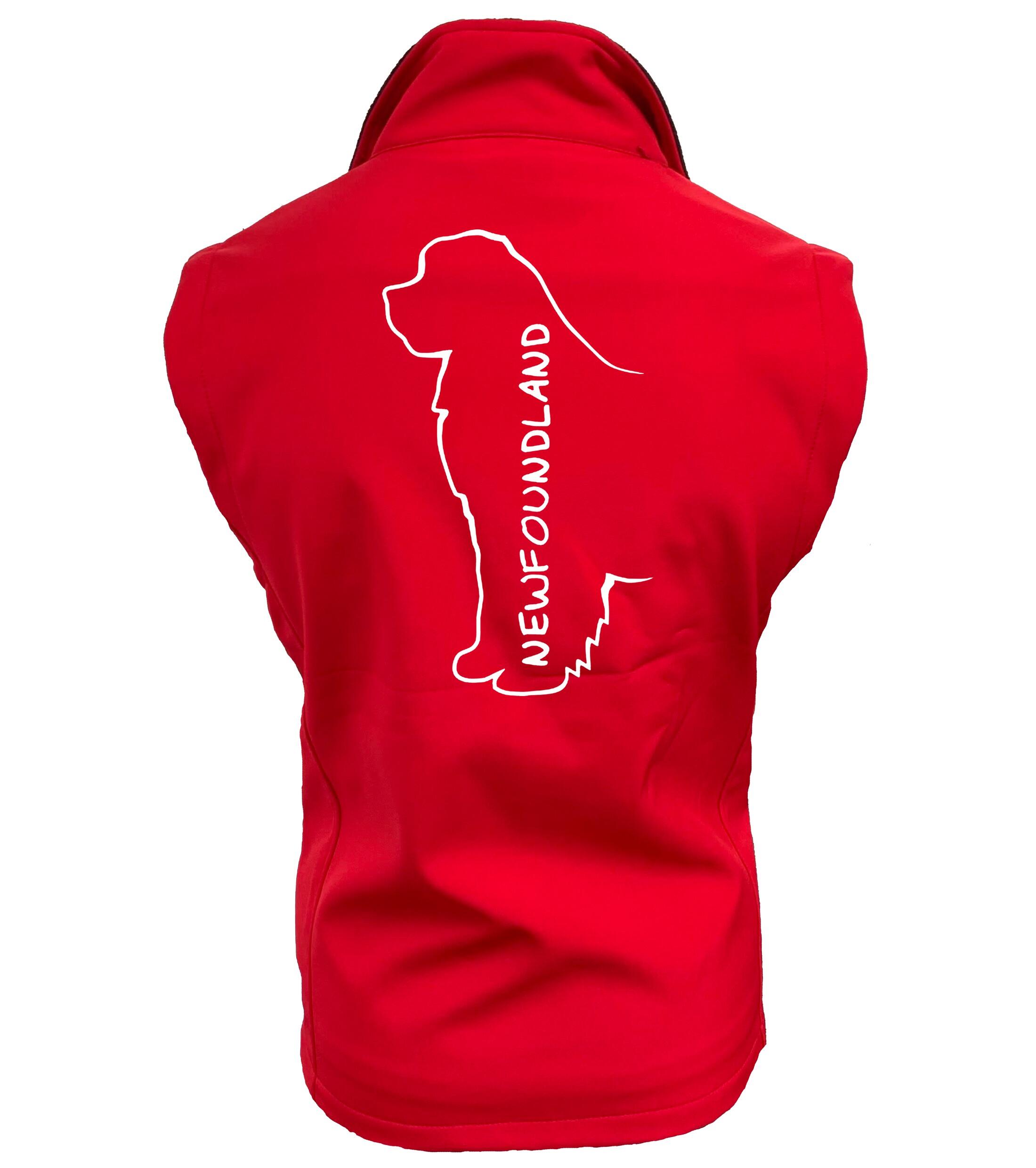 Newfoundland Women’s Softshell Jacket featuring exclusive breed artwork, water-resistant fabric, and a flattering feminine fit with cosy fleece lining for outdoor adventures and everyday wear.