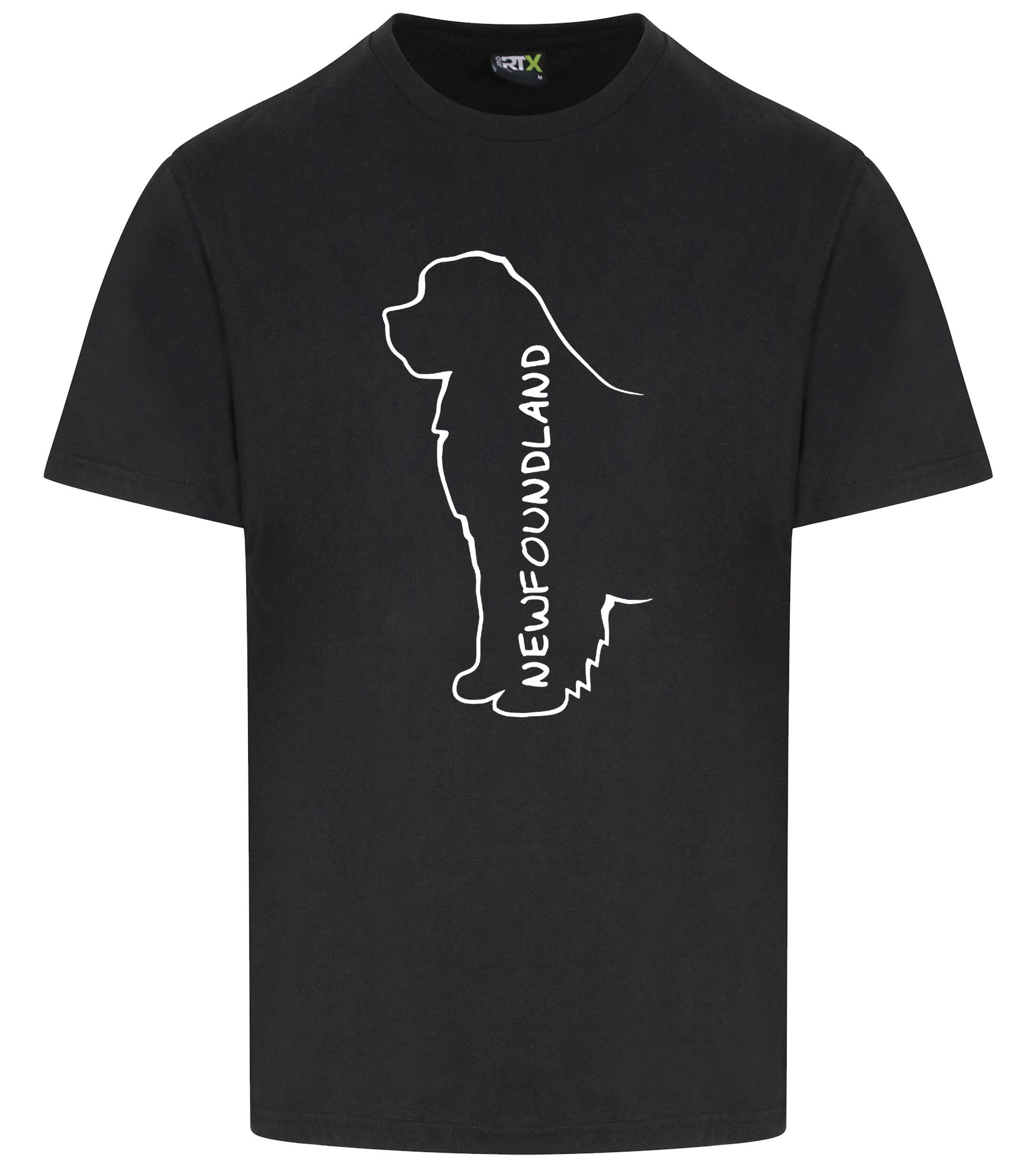 Unisex Roundneck T-shirt featuring exclusive Newfoundland dog breed design, crafted from soft, breathable premium cotton for all-day comfort and a relaxed fit, perfect for dog lovers and casual outings.