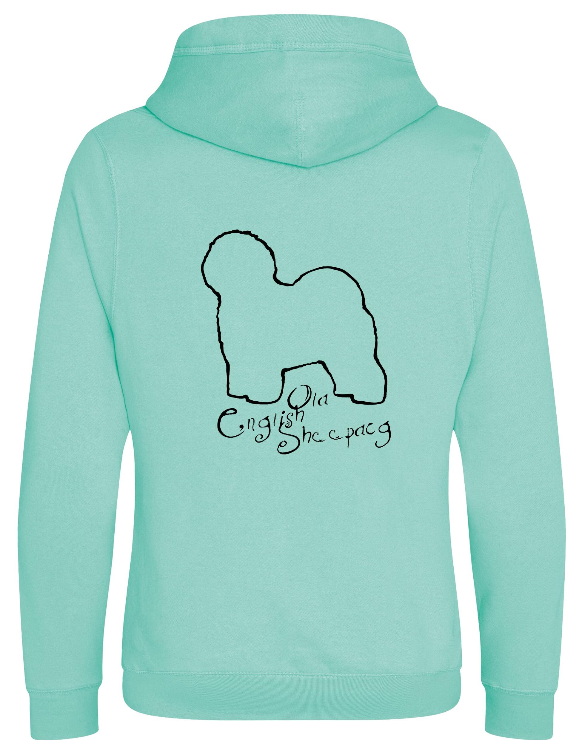 Old English Sheepdog Crossneck Pullover Hoodie – cozy, fleece-lined, with exclusive breed artwork. A stylish and comfortable choice for dog lovers and breed enthusiasts.