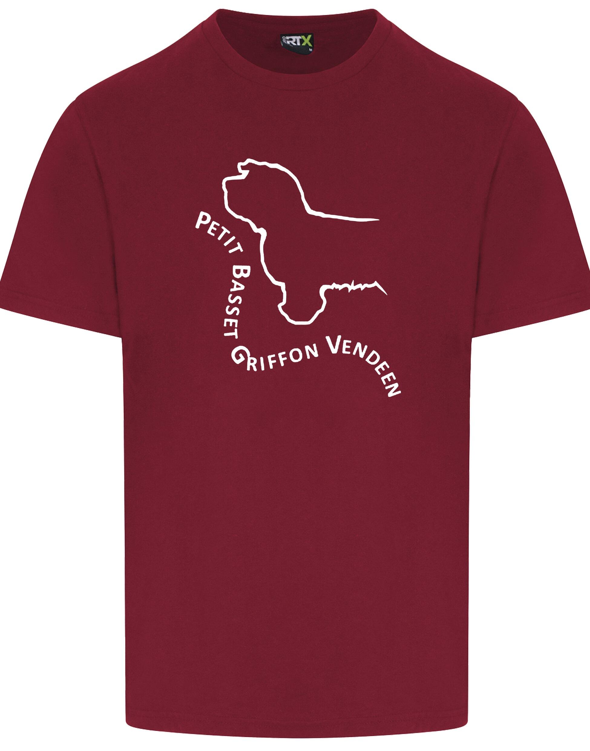 Petit Basset Griffon Vendéen Unisex Roundneck T-Shirt – premium cotton t-shirt with exclusive breed artwork, lightweight and breathable fabric, relaxed fit, and classic round neckline for casual comfort.