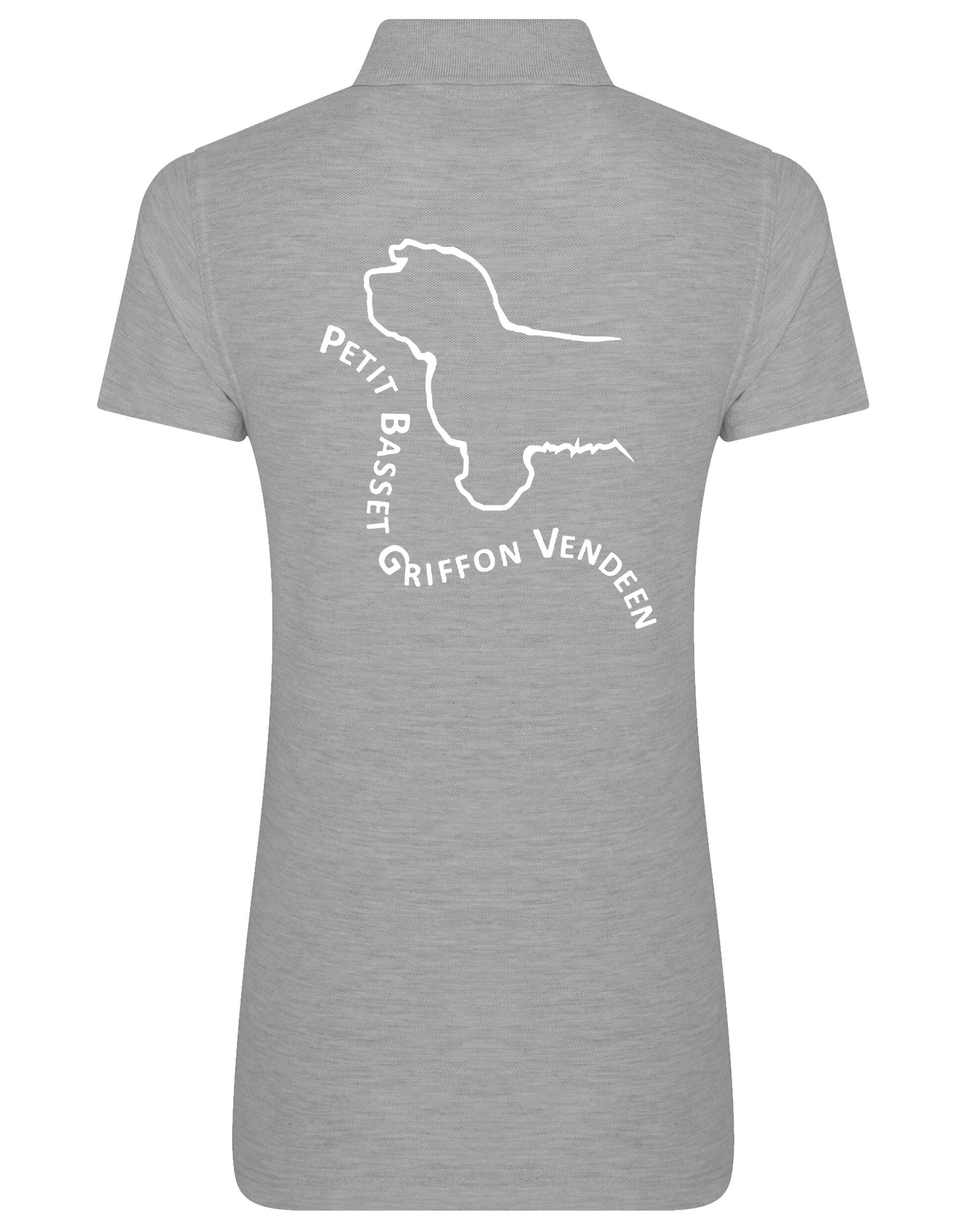 Petit Basset Griffon Vendéen Women’s Cotton Polo – premium-quality cotton polo featuring exclusive PBGV artwork, lightweight breathable fabric, structured collar, and feminine fit for versatile style and everyday comfort.