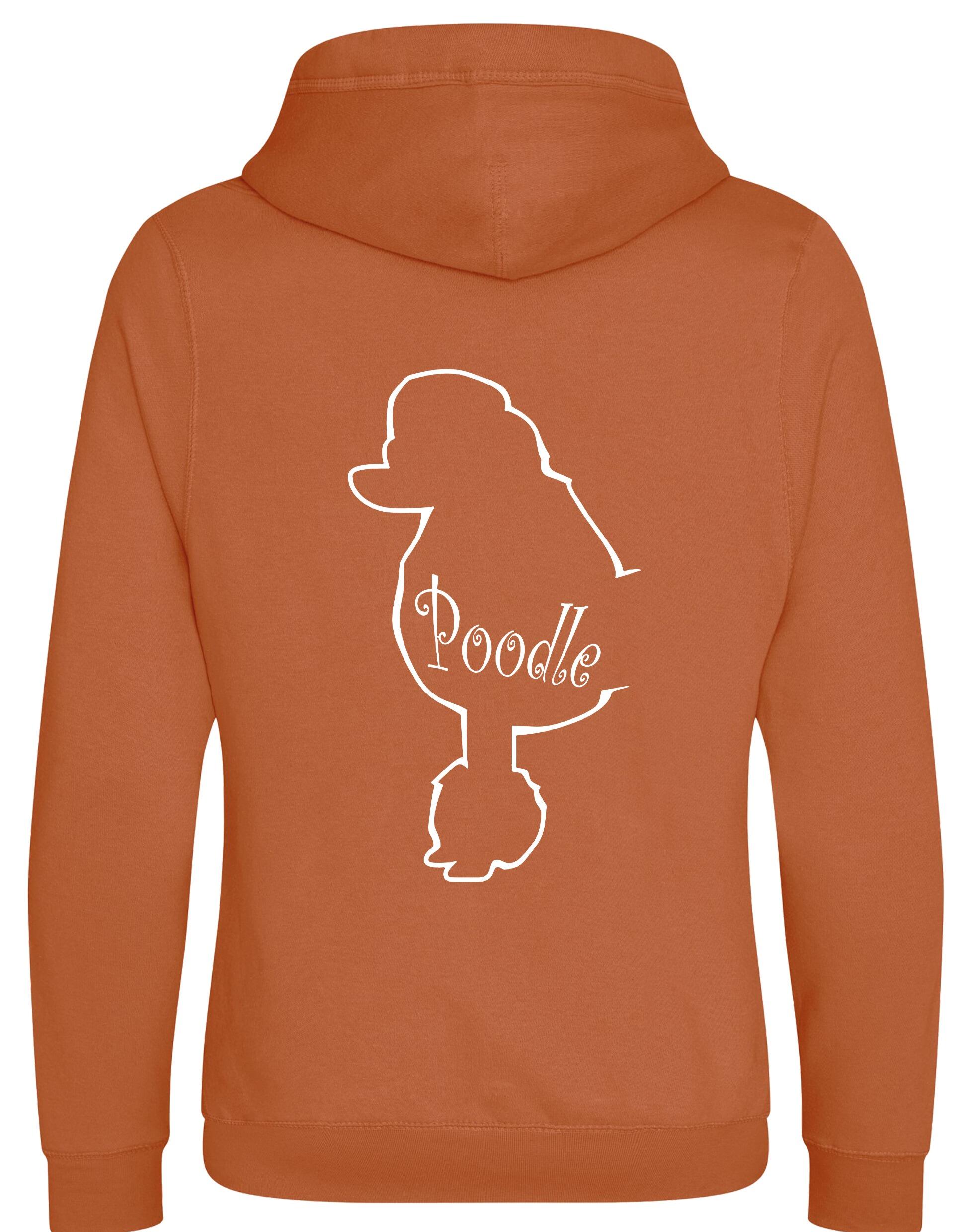 Poodle Crossneck Pullover Hoodie with exclusive breed design, fleece lining, and kangaroo pocket for comfort and style.