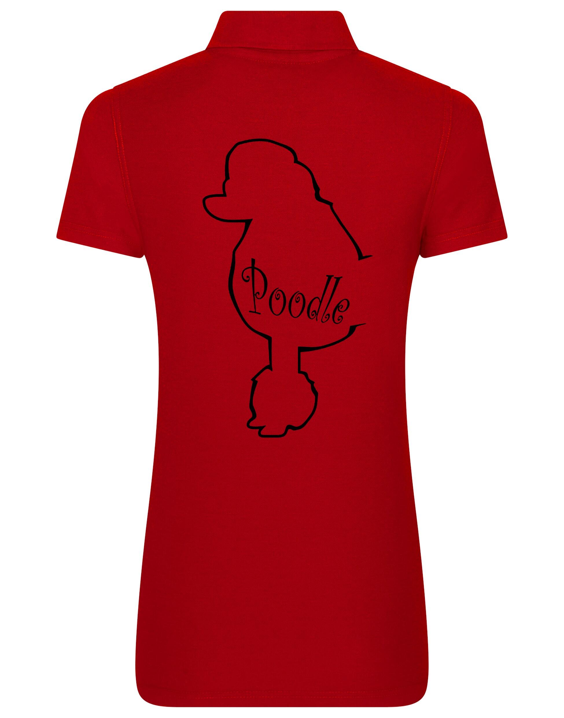 Women's Poodle Cotton Polo featuring an exclusive Poodle design on the back, crafted from premium breathable cotton for refined style and lasting comfort.