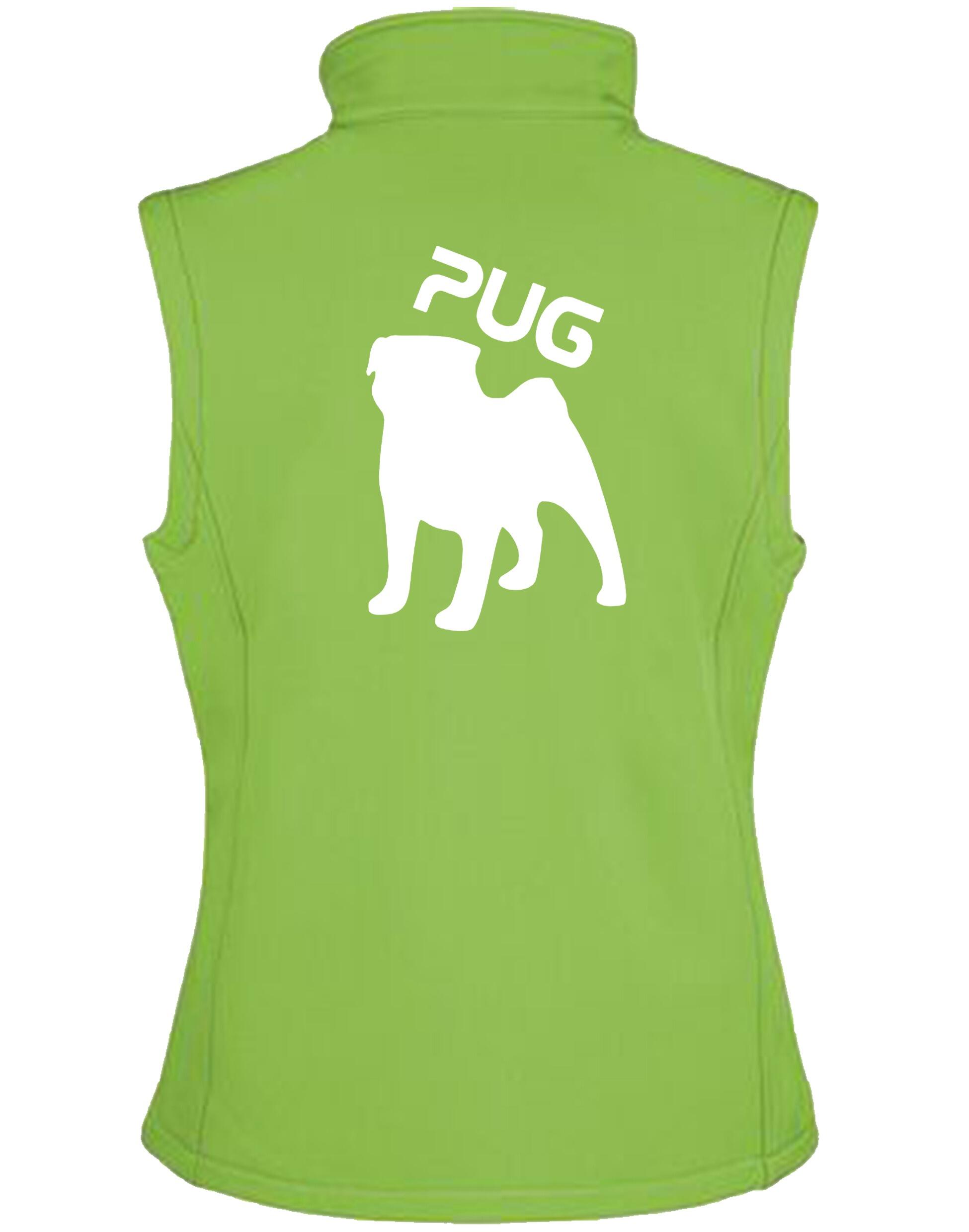 Unisex Pug (Silhouette) Softshell Jacket featuring exclusive silhouette artwork, crafted from premium water-resistant fabric with a cozy fleece lining, designed for stylish outdoor comfort.
