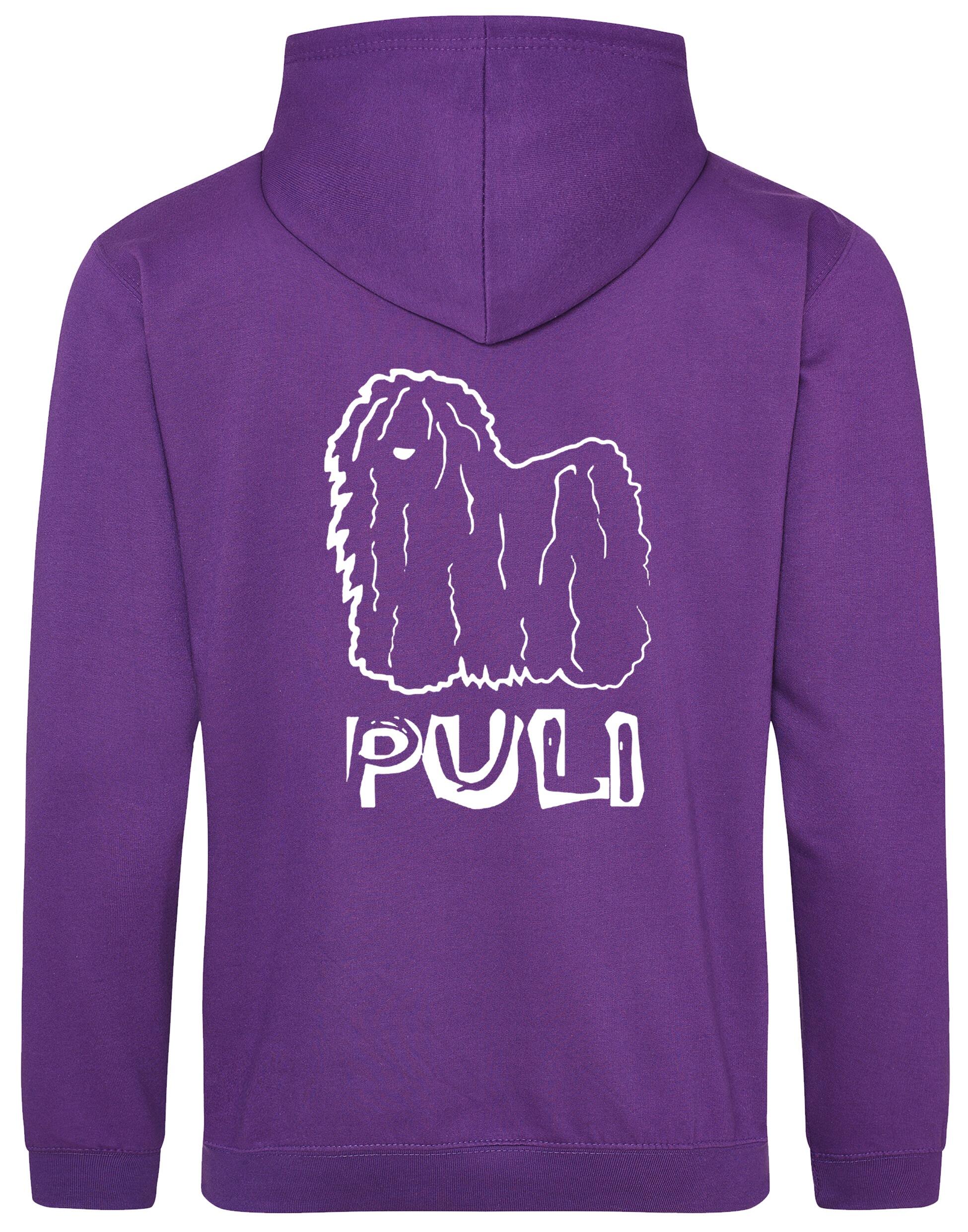 Unisex Puli (Hungarian) Design Pullover Hoodie featuring exclusive artwork with personalization options, crafted from premium heavy-blend fabric with a cozy brushed fleece interior, ribbed cuffs, and a double-fabric hood for stylish, lasting comfort.