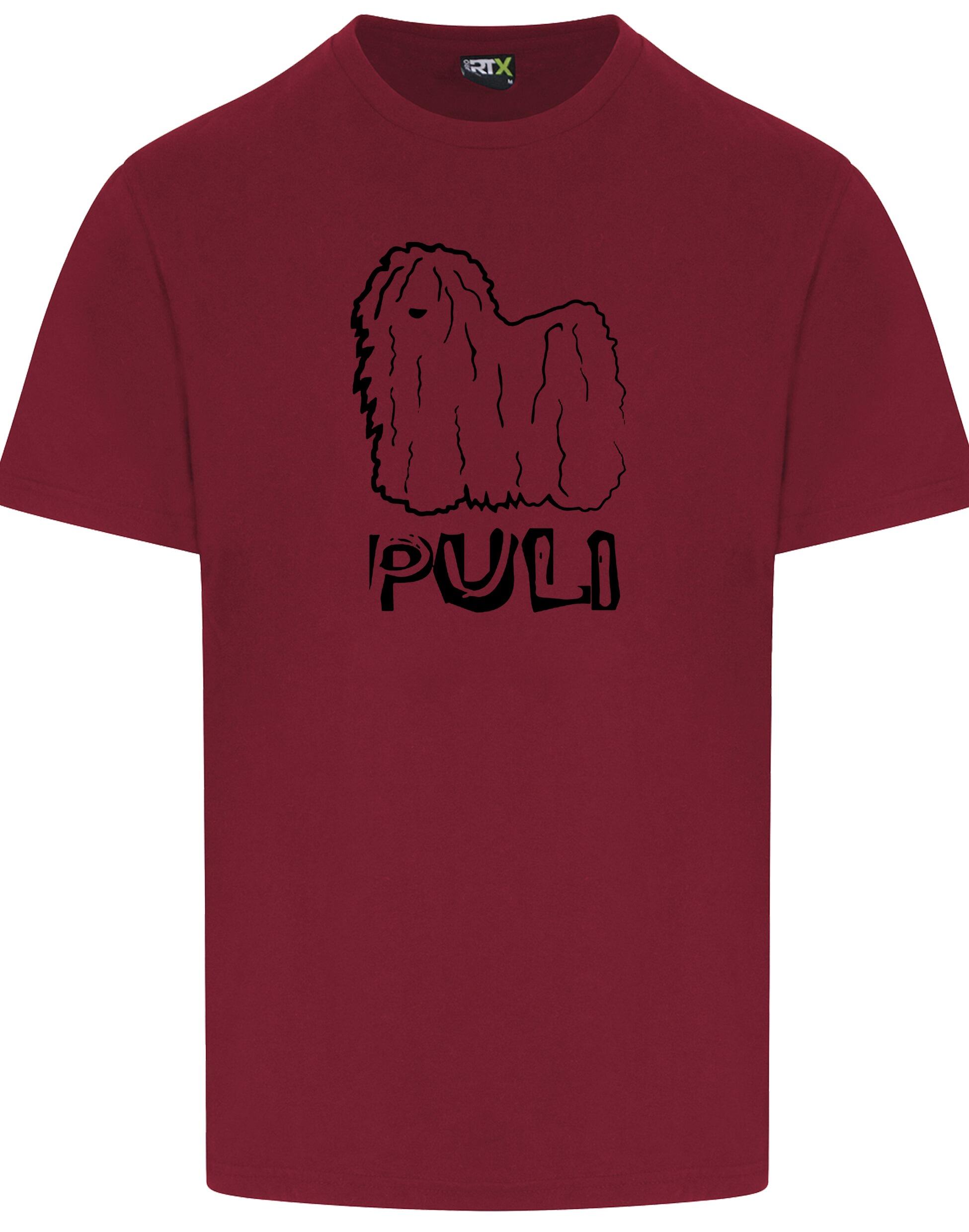 Unisex Hungarian Puli Roundneck T-shirt featuring exclusive breed-inspired artwork, crafted from premium breathable cotton for all-day comfort and a relaxed, stylish fit, perfect for Hungarian Puli enthusiasts.