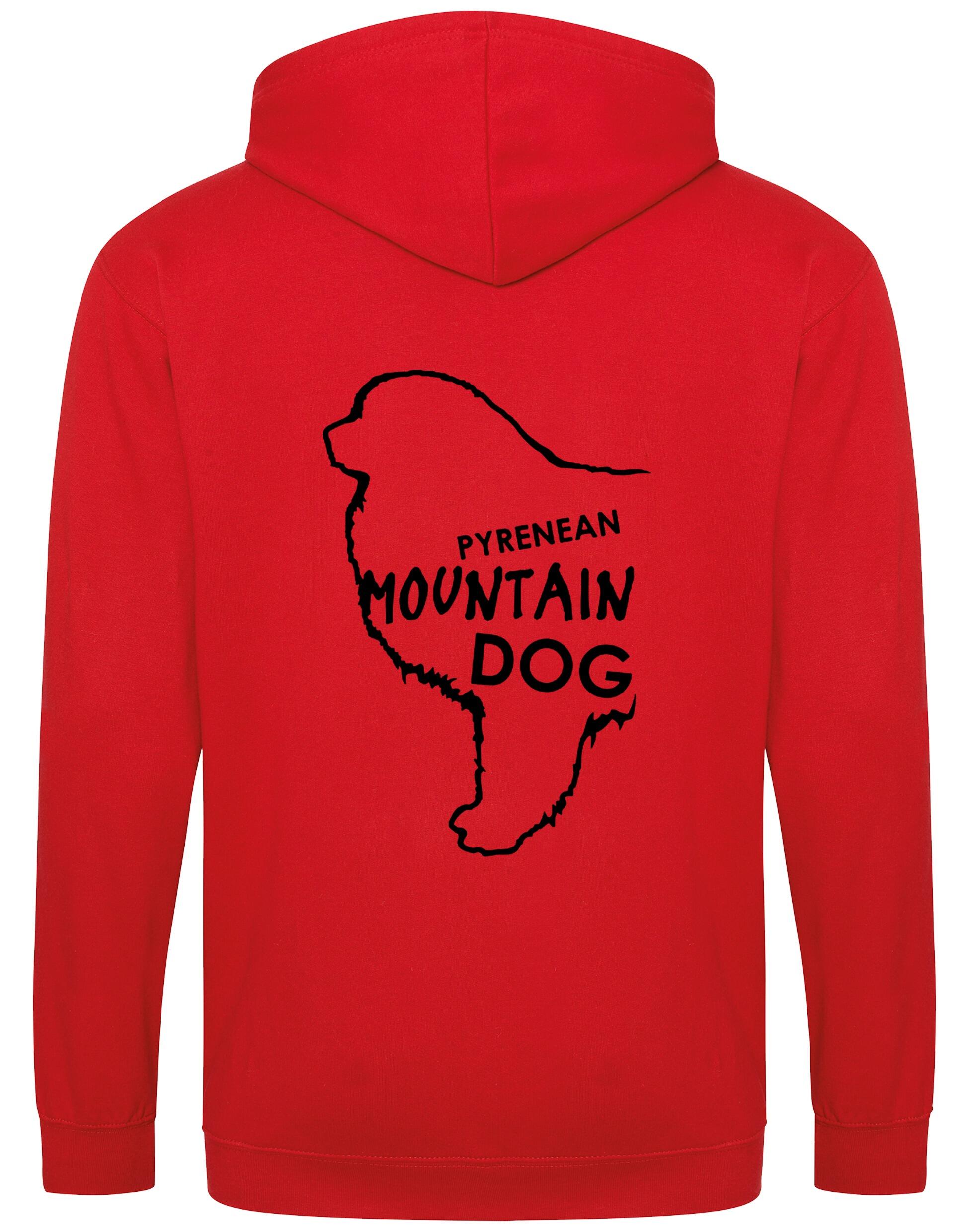 Unisex Pyrenean Mountain Dog Zipped Hoodie featuring exclusive breed artwork with personalization options, crafted from premium heavy-blend fabric with a cozy brushed fleece interior, full-zip closure, and kangaroo pocket for stylish, versatile outdoor wear.