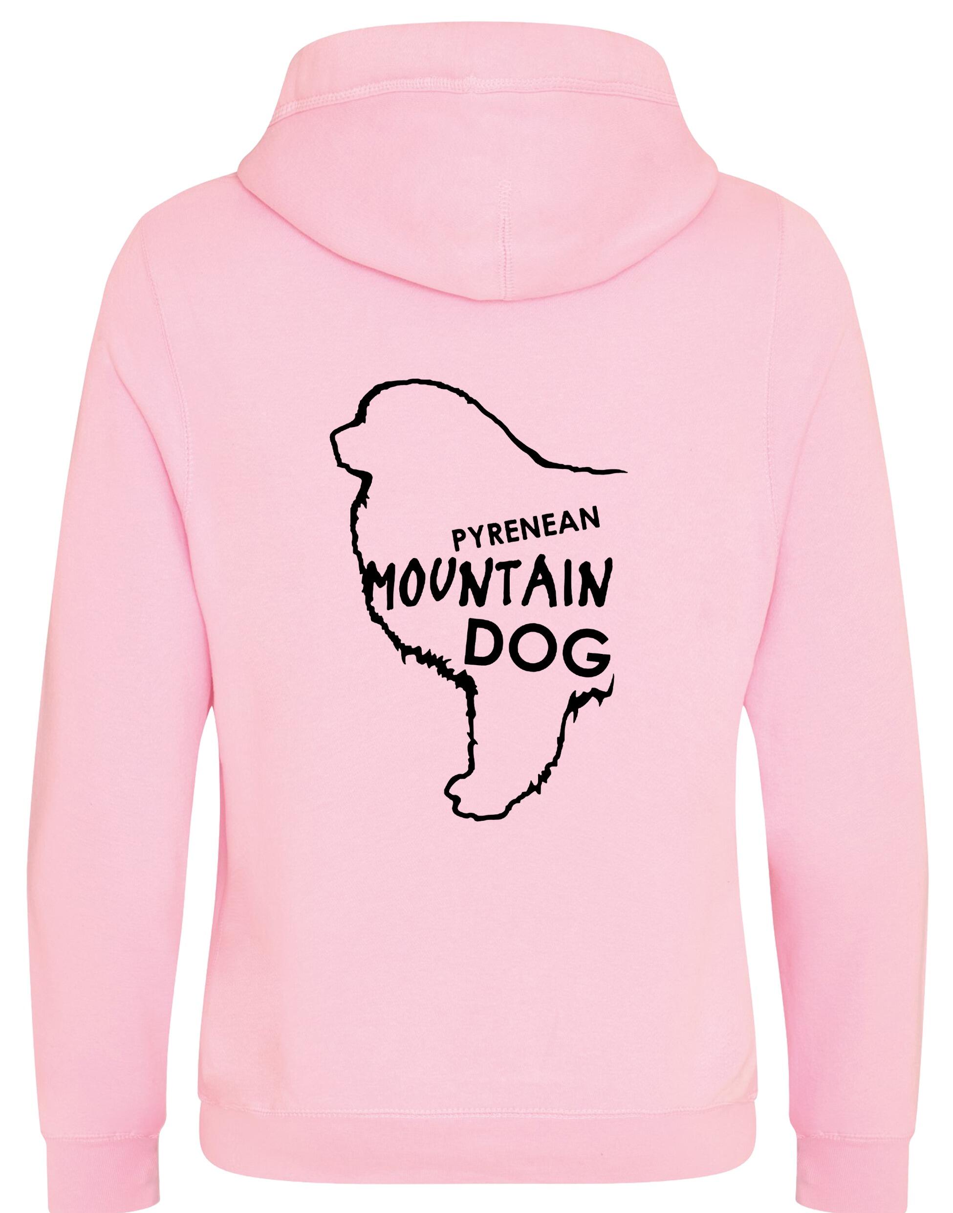 Unisex Pyrenean Mountain Dog Crossneck Pullover Hoodie featuring exclusive breed artwork, crafted from premium heavy-blend fabric with a cozy brushed fleece interior, a spacious kangaroo pocket, and a modern crossneck design for stylish, comfortable outdoor wear.