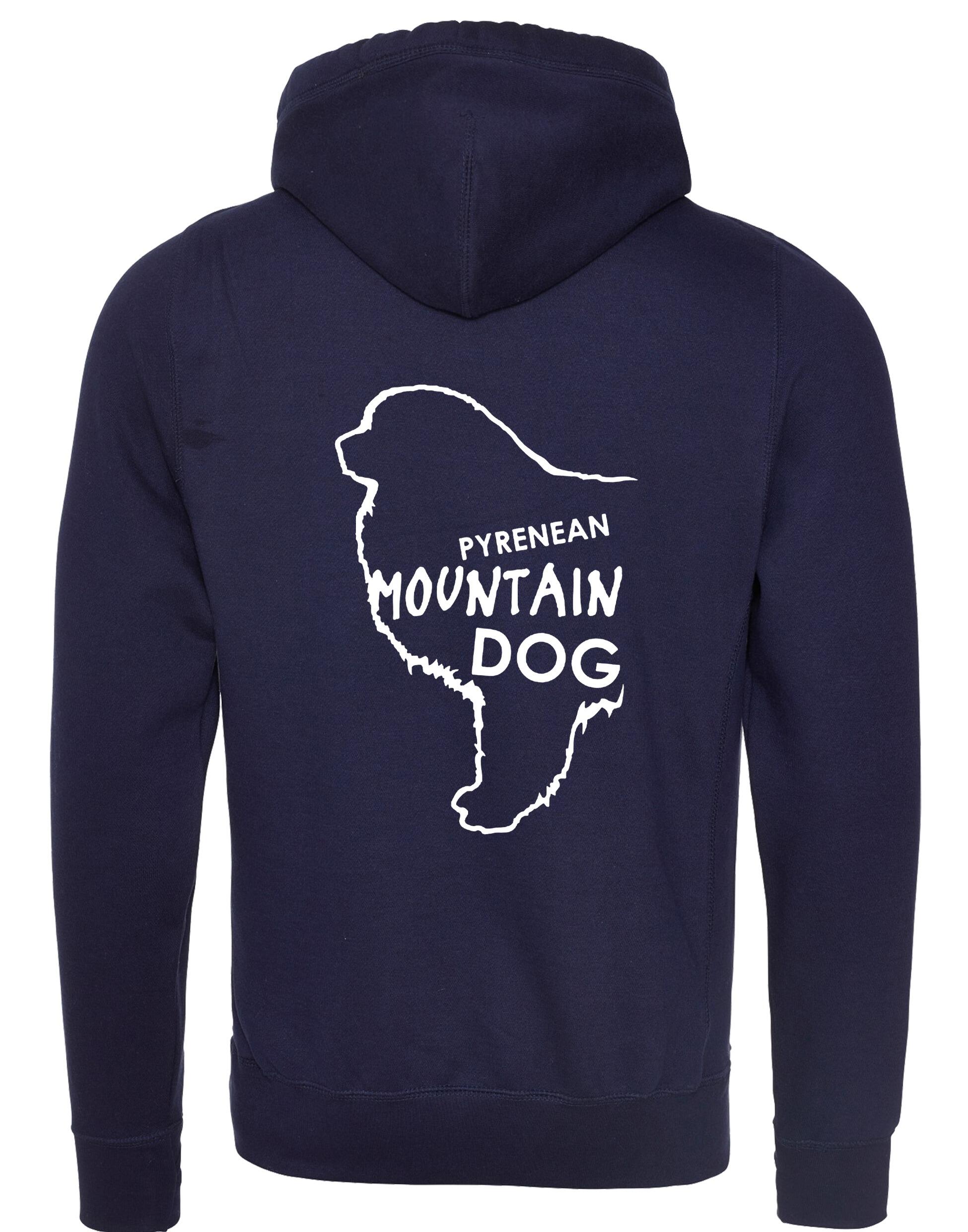 Unisex Pyrenean Mountain Dog Crossneck Pullover Hoodie featuring exclusive breed artwork, crafted from premium heavy-blend fabric with a cozy brushed fleece interior, a spacious kangaroo pocket, and a modern crossneck design for stylish, comfortable outdoor wear.
