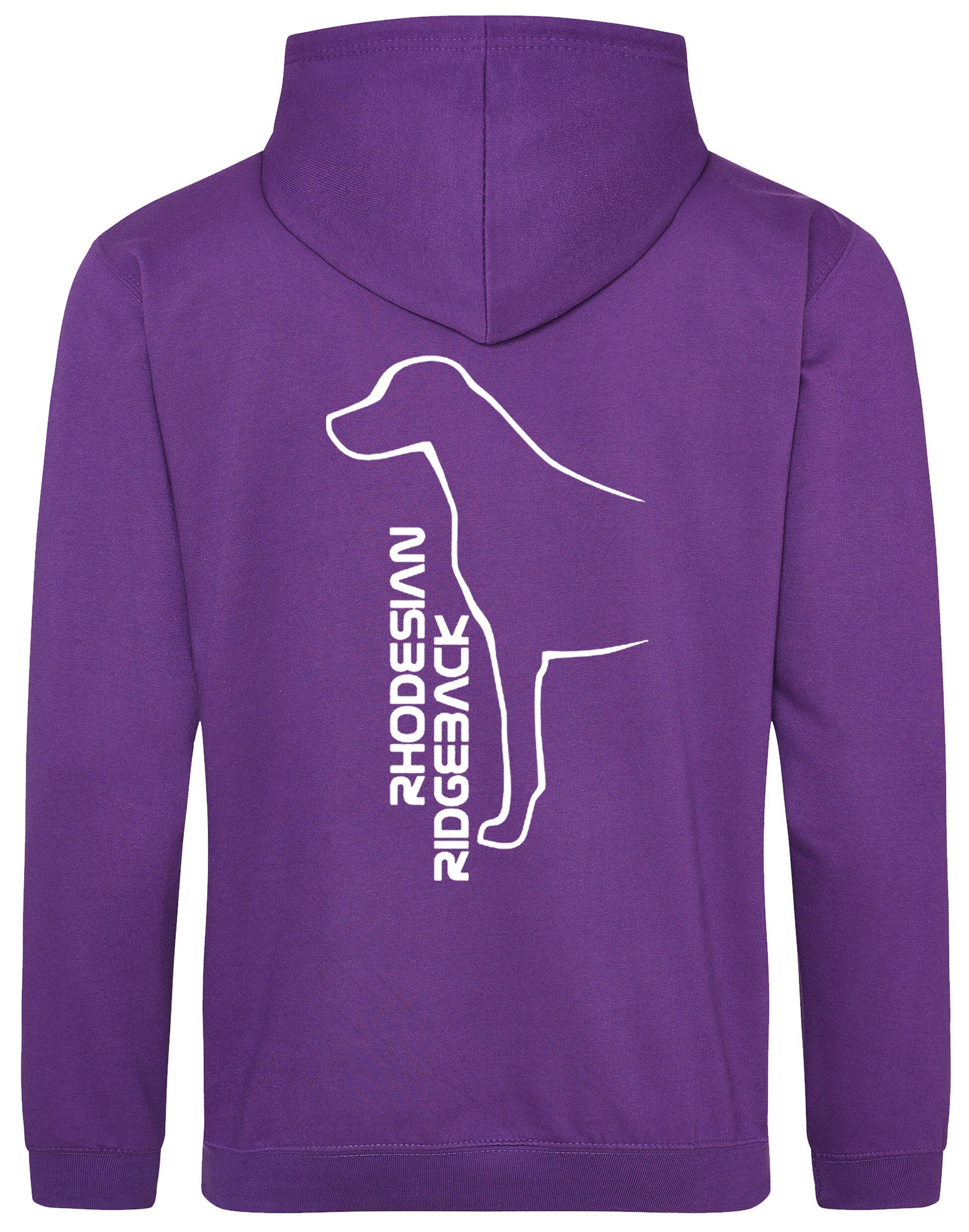 Rhodesian Ridgeback Design Pullover Hoodie featuring exclusive breed artwork, a soft fleece interior, and a heavy-blend fabric for warmth and style.